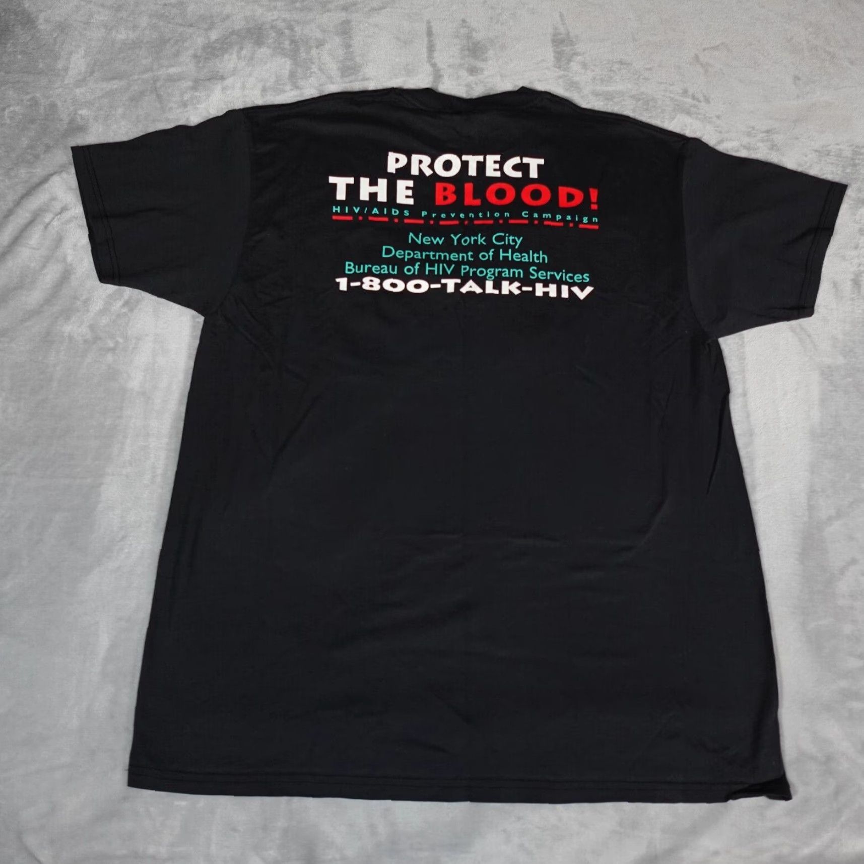 Vintage VINTAGE Umoja Sasa HIV Aids Campaign 90s Graphic Print T-Shirt Men XL Black Cotton Size US XL / EU 56 / 4 - 5 Thumbnail