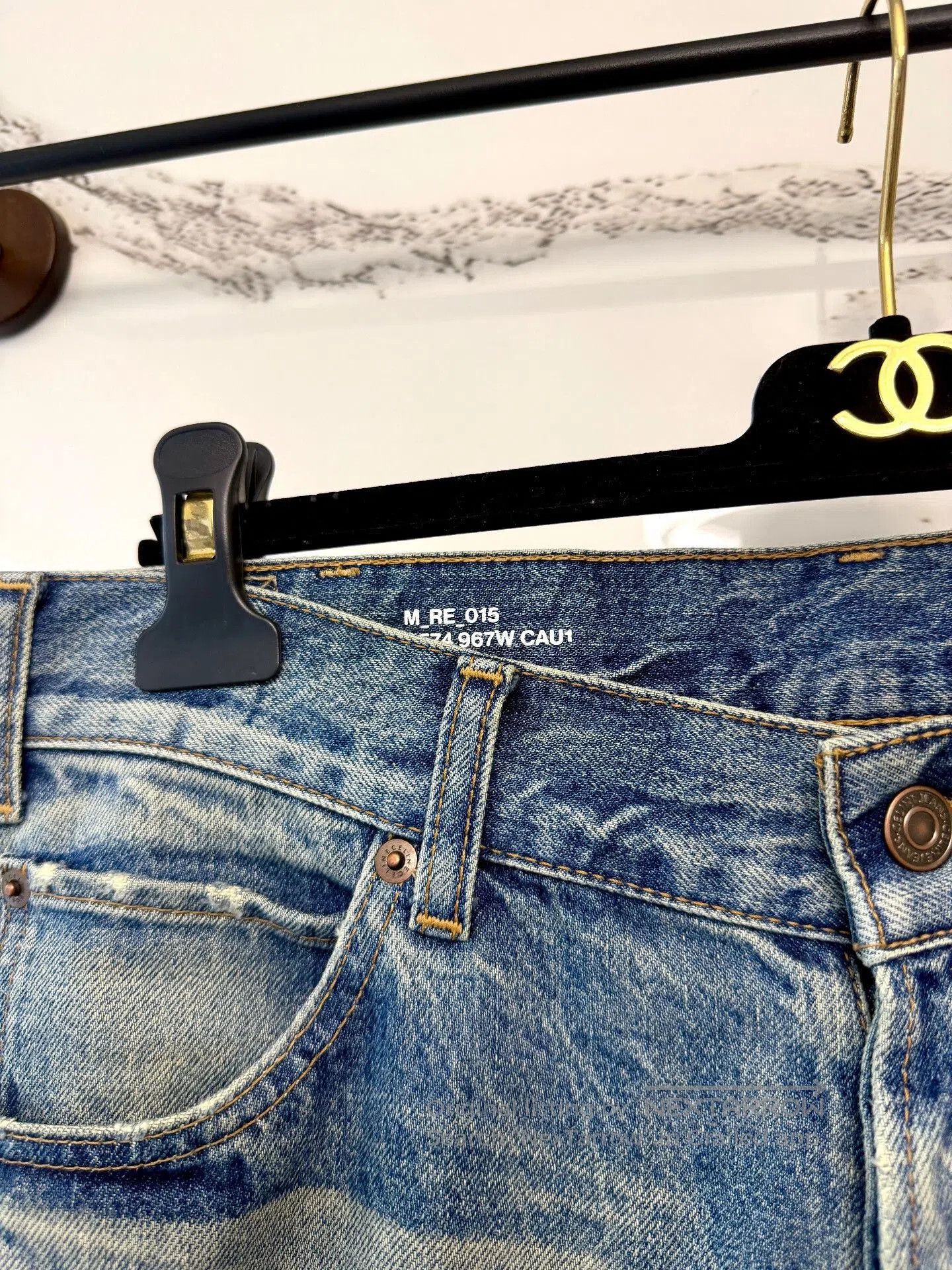 Celine celine blue washed straight leg jeans. Size US 31 - 4 Thumbnail