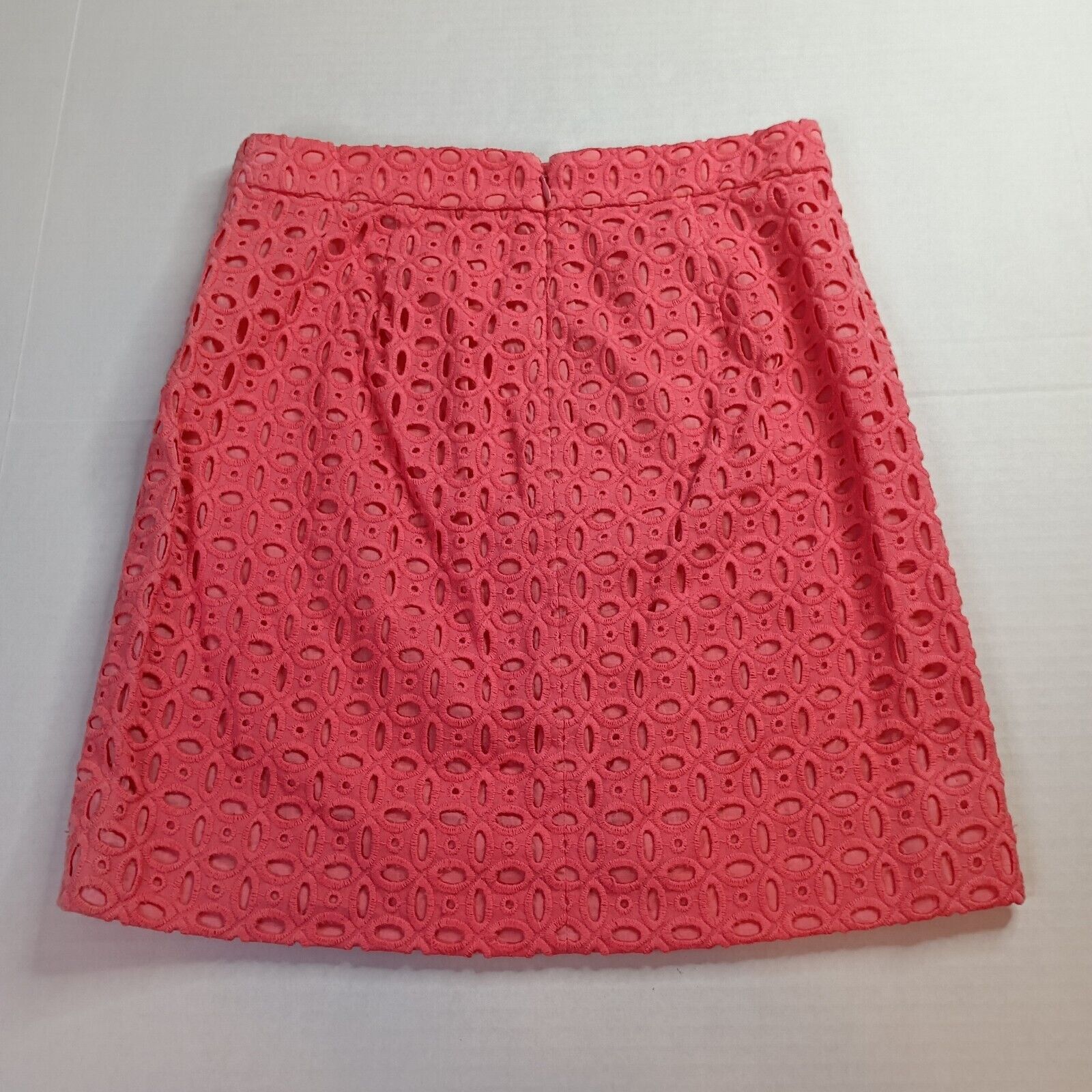 J.Crew J Crew Pencil Skirt Women’s 00 Pink Explored Eyelet Lining Size 24" / US 00 / IT 34 - 5 Thumbnail