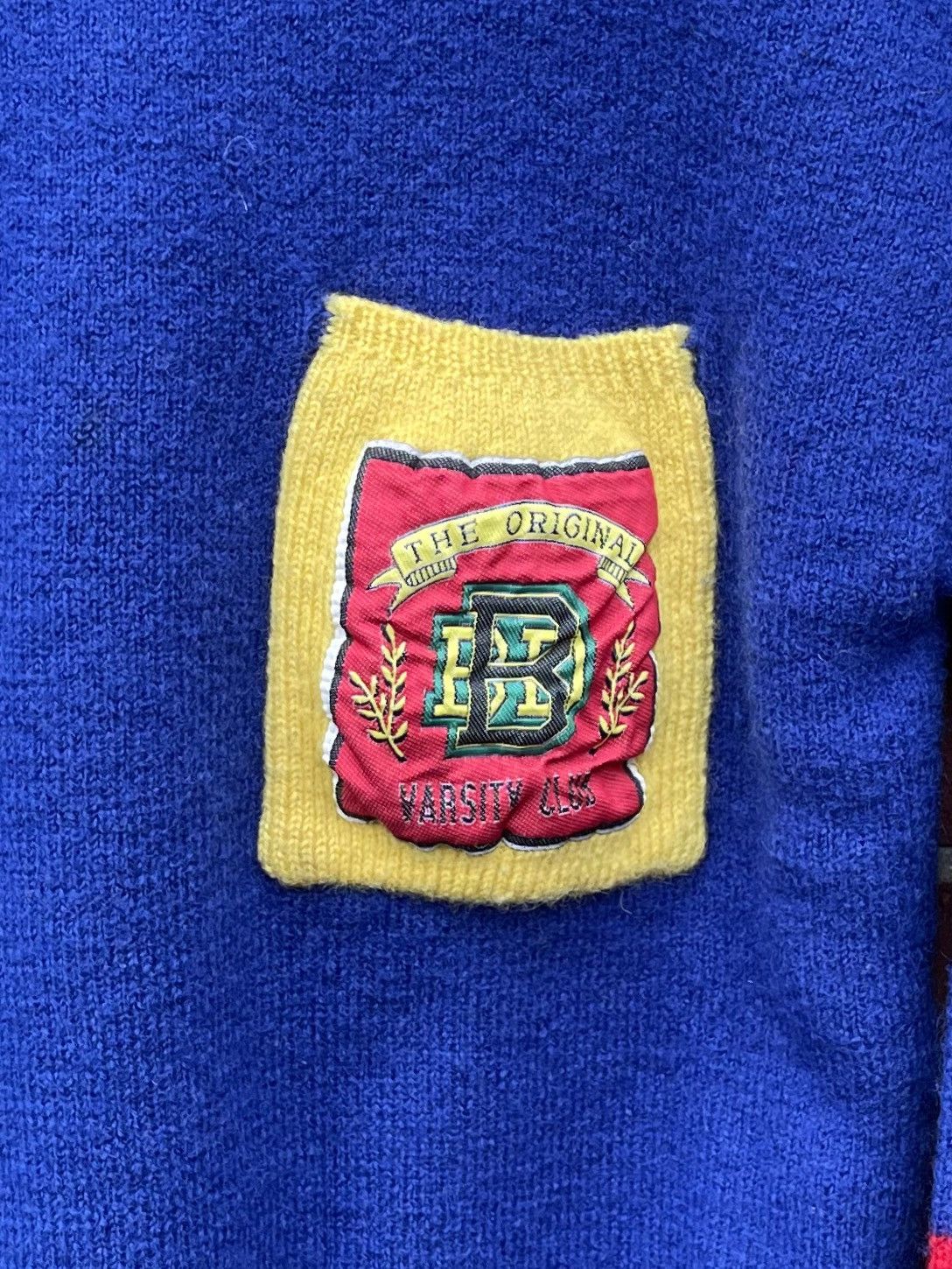 Vintage Vintage 90s Men’s B.D Baggies Pullover Varisty Club Sweater Size US L / EU 52-54 / 3 - 5 Thumbnail