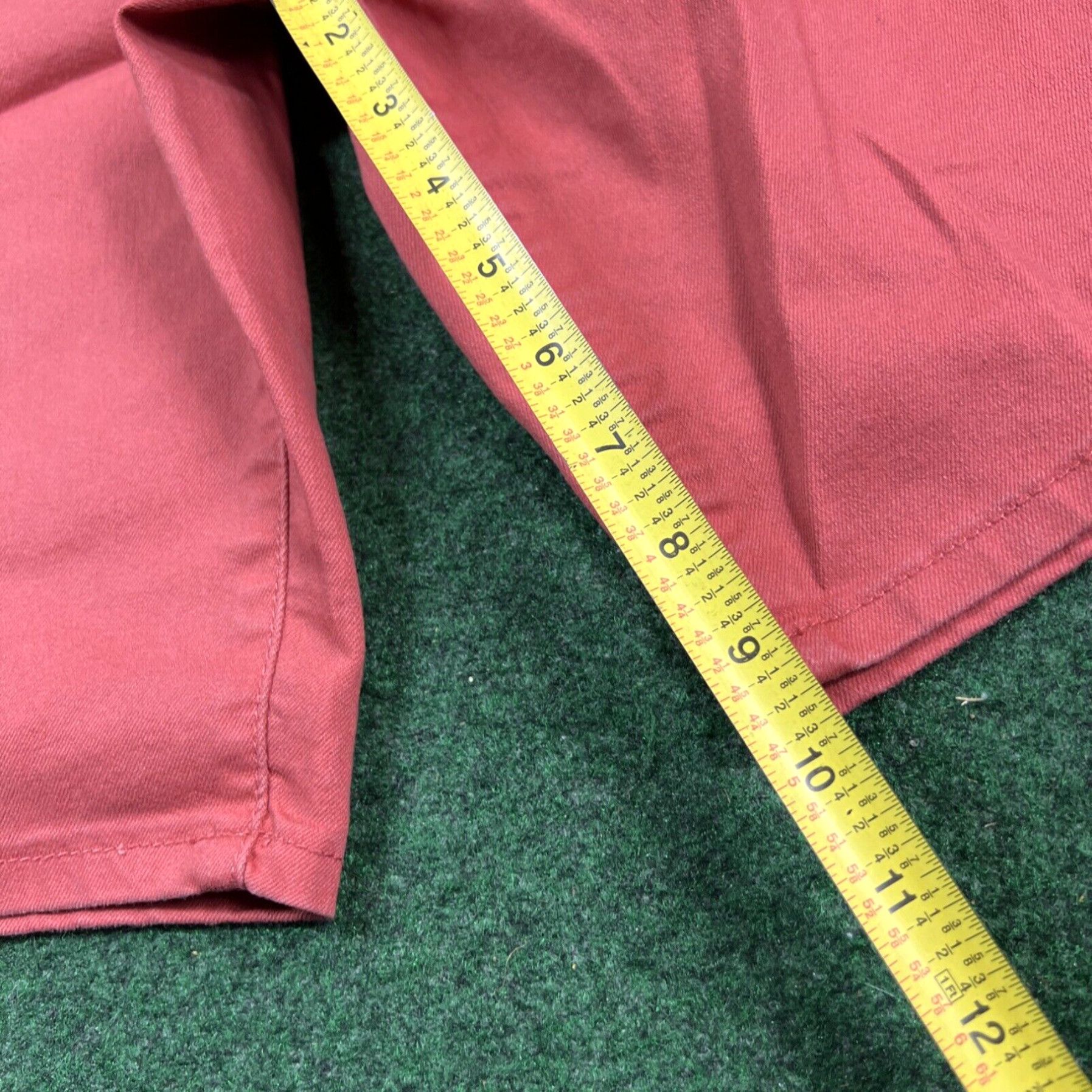 Pinko D Jeans Shorts Womens 6 Red Pink Denim Cotton Pockets Beach Resort Summer Capri Size 28" / US 6 / IT 42 - 7 Thumbnail