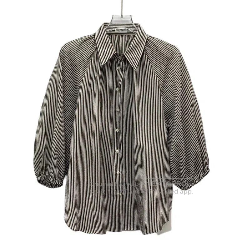 Brunello Cucinelli Brunello Cucinelli 23 Model Color Blocked Vertical Striped Size L / US 10 / IT 46 - 1 Thumbnail