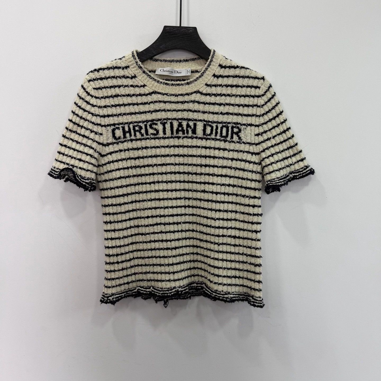 Dior Dior Knit Striped Black Sweater M Women Size M / US 6-8 / IT 42-44 - 1 Thumbnail