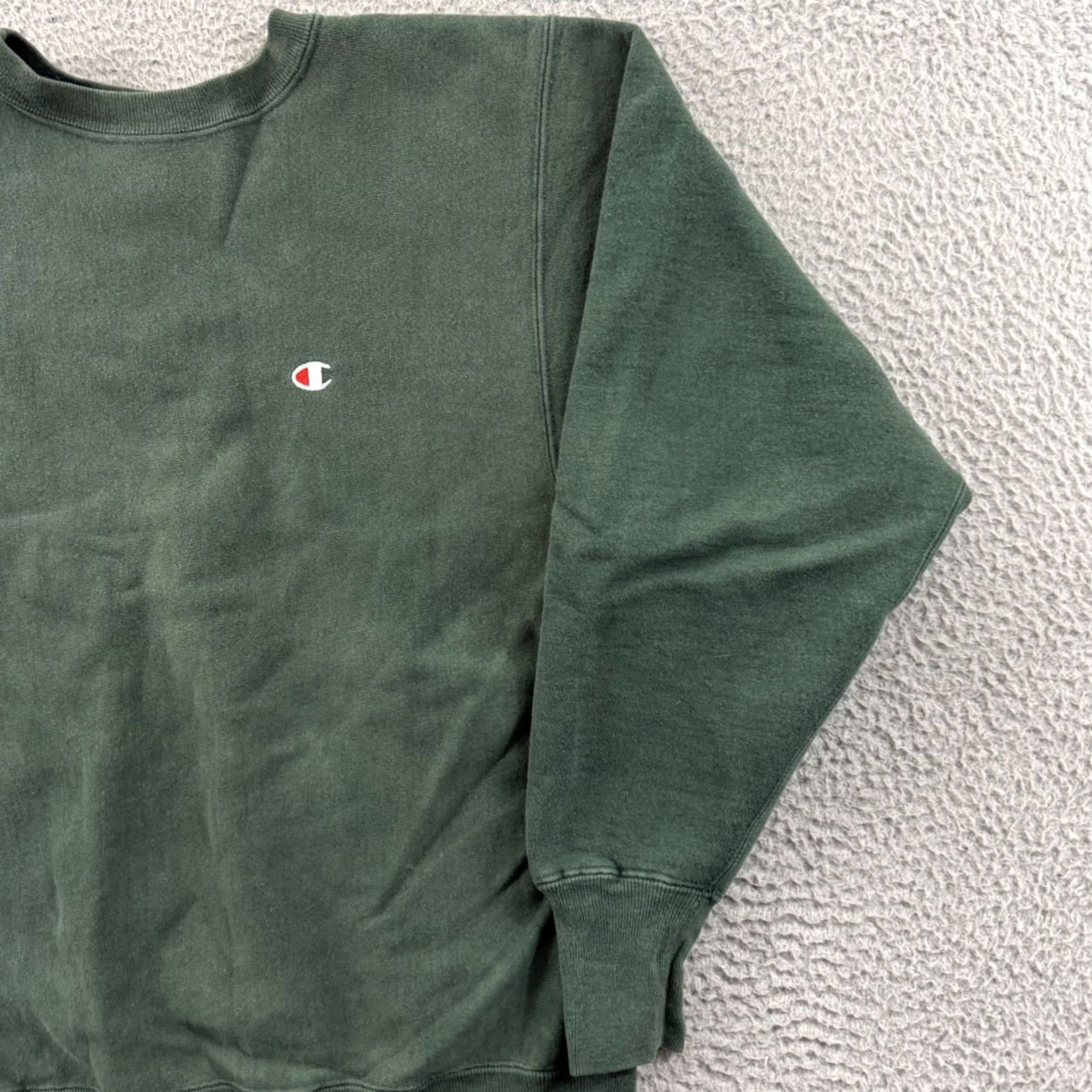 Champion VINTAGE Champion Reverse Weave Sweatshirt Mens Large Green Blank Pullover Sweatshirt Size US L / EU 52-54 / 3 - 5 Thumbnail