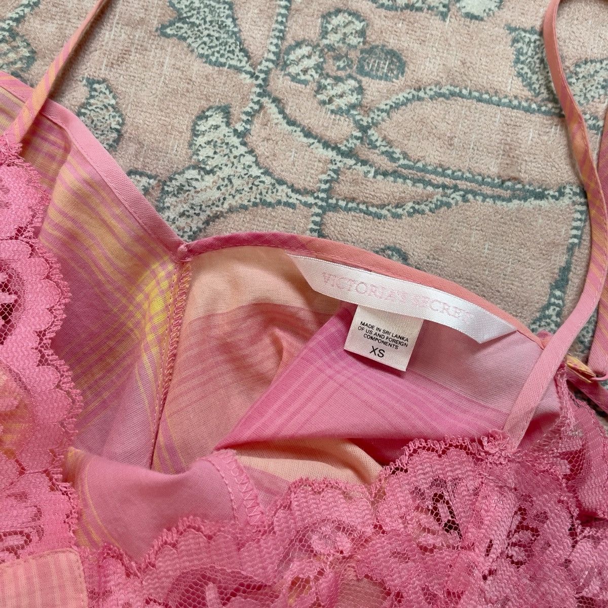 Victoria's Secret Victoria’s Secret Pink Plaid Cotton Slip Dress (XS) Size XS / US 0-2 / IT 36-38 - 12 Thumbnail