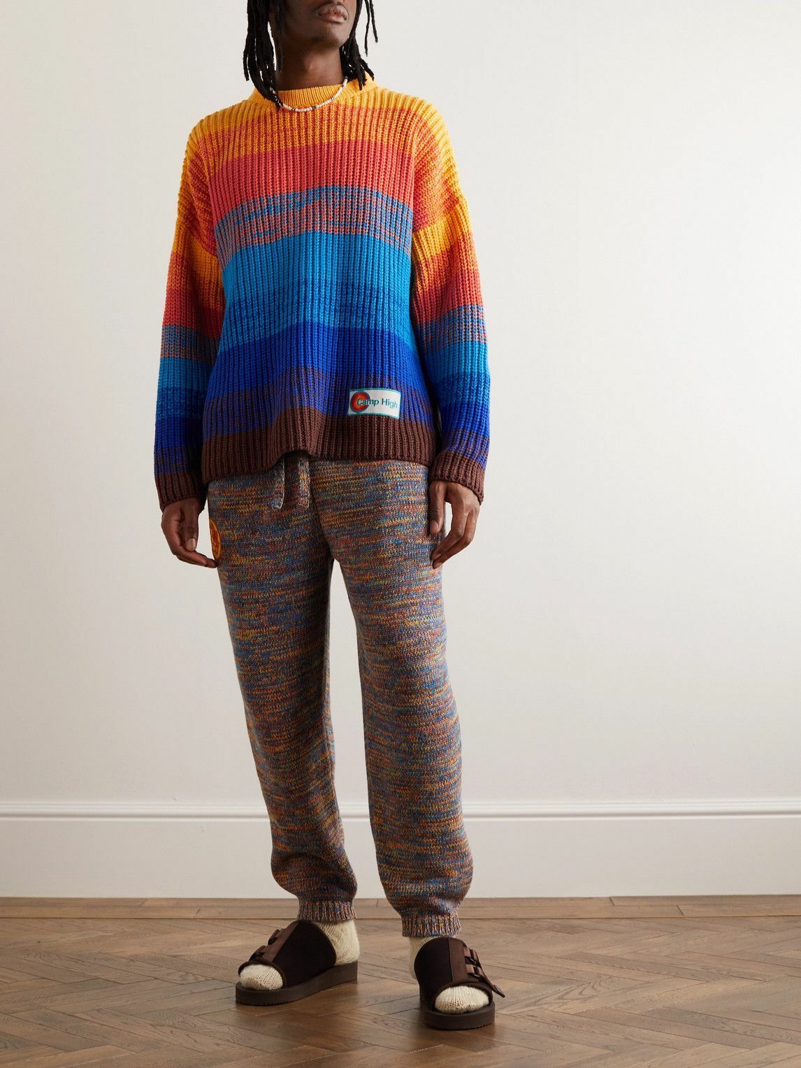 Camp High Sunset Striped Cotton Sweater