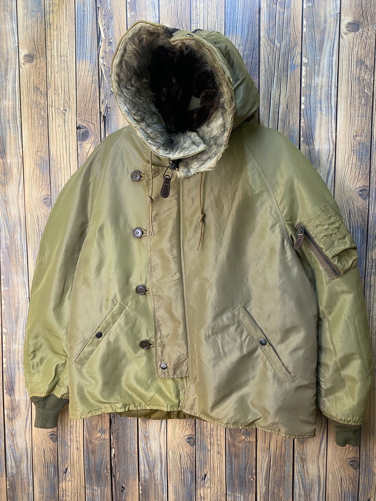 Vintage red card by buzz rikson’s bomber jacket