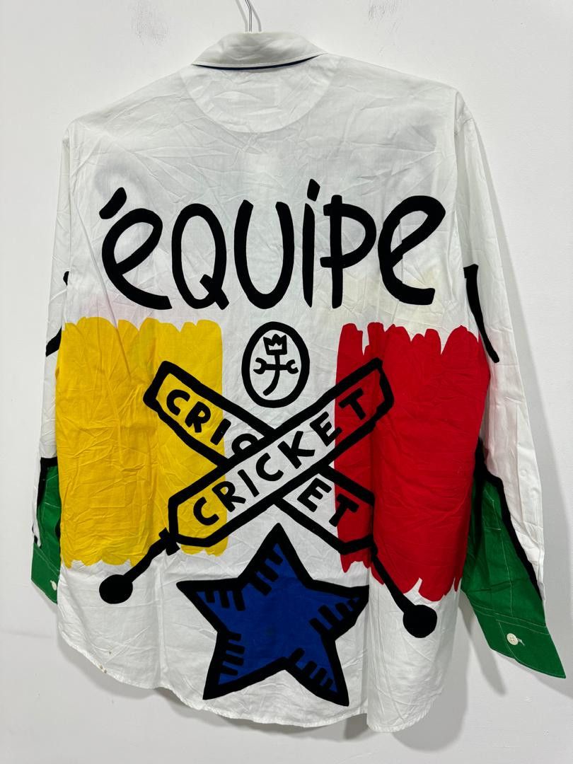 Jean Charles De Castelbajac Vintage Jean Charles De Castelbajac 'equipe Cricket Shirt Size US L / EU 52-54 / 3 - 9 Thumbnail