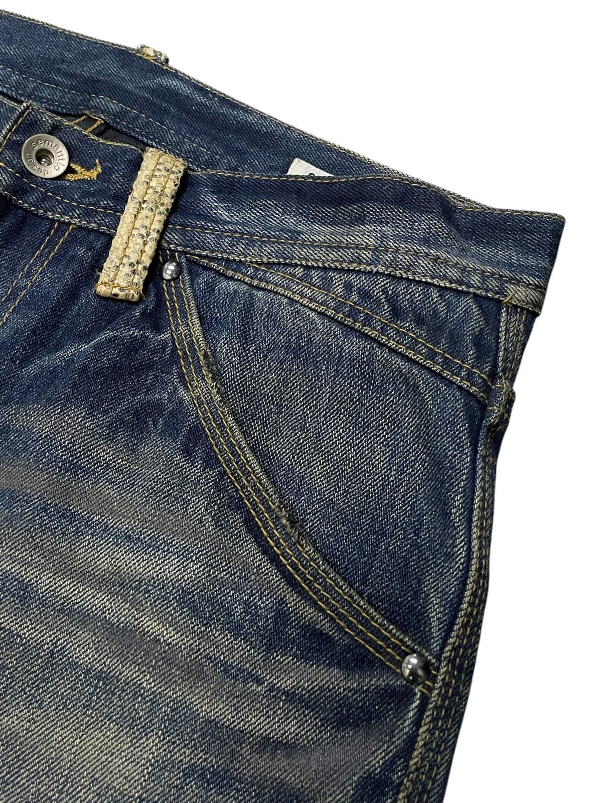 Hysteric Glamour × semanticdesign Semantic Design Japan Snake Skin Flap Pocket Muddy Jeans Size US 30 / EU 46 - 14 Thumbnail