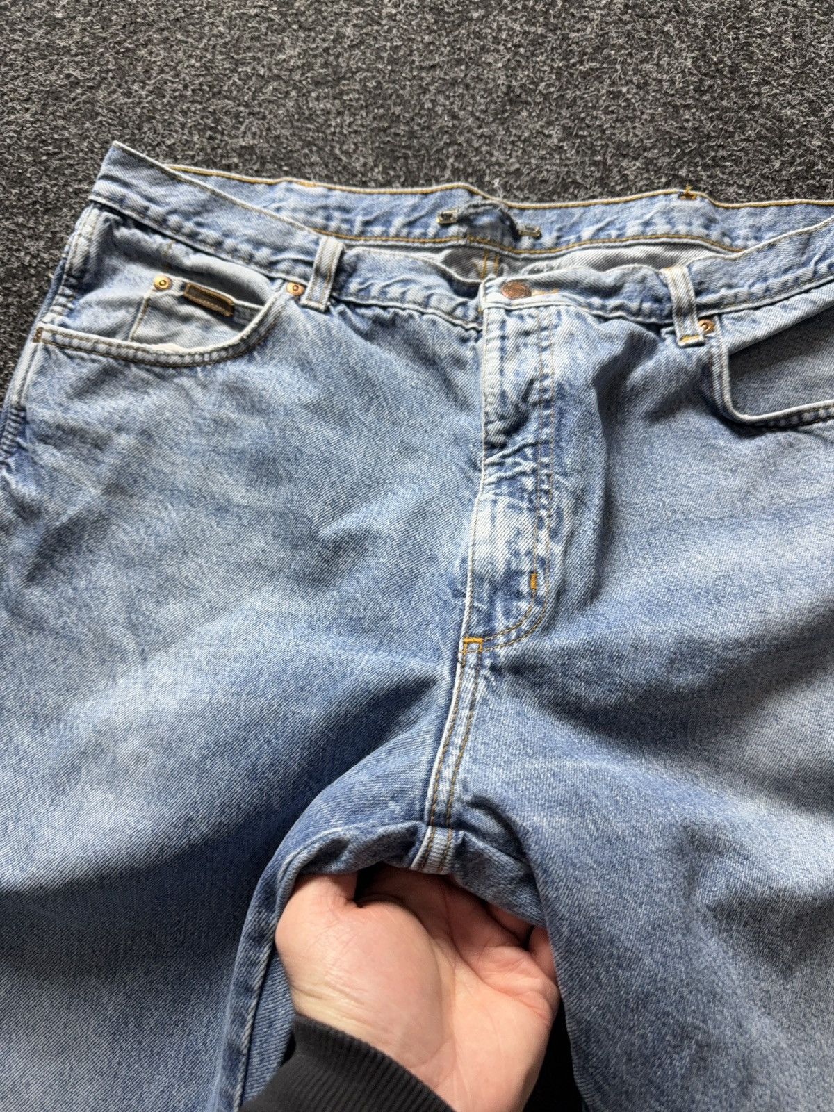 Wrangler 90s Wrangler USA Vintage Light Wash Straight Leg Jeans Size US 37 - 10 Thumbnail
