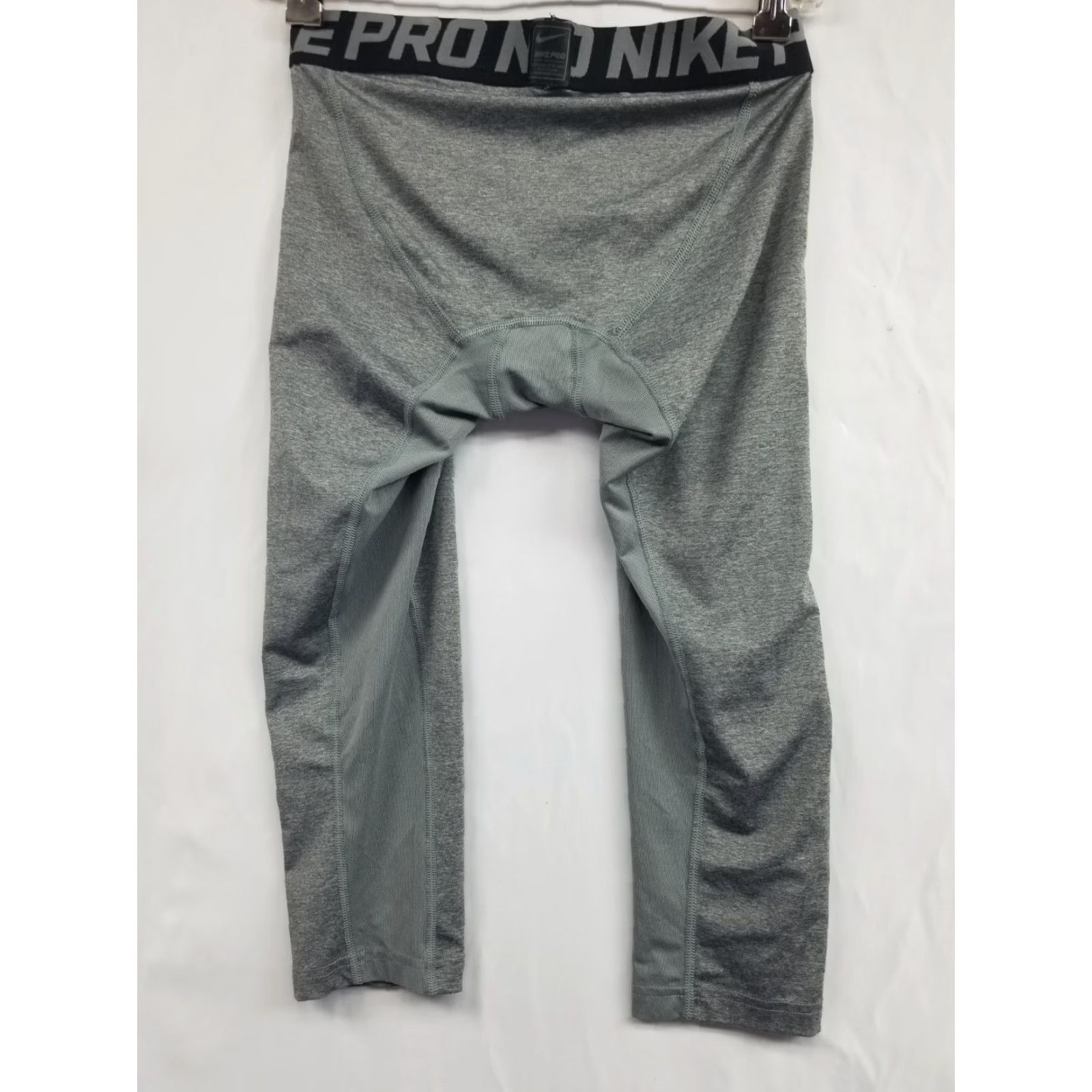 Nike Gray Nike Pro Compression Capri Pants Cropped Mens S Small Polyester Activewear Compression Nike Pro Grayscale Size US 29 - 2 Thumbnail