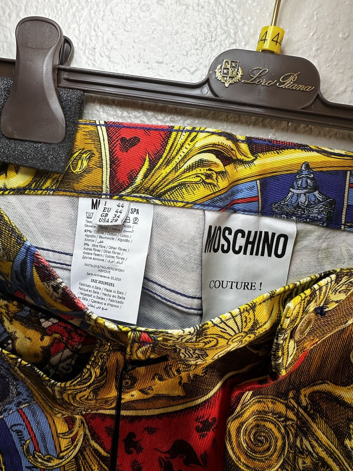 Moschino Gabardine Roman Scarf Trousers - New with Tags Size US 28 / EU 44 - 3 Thumbnail