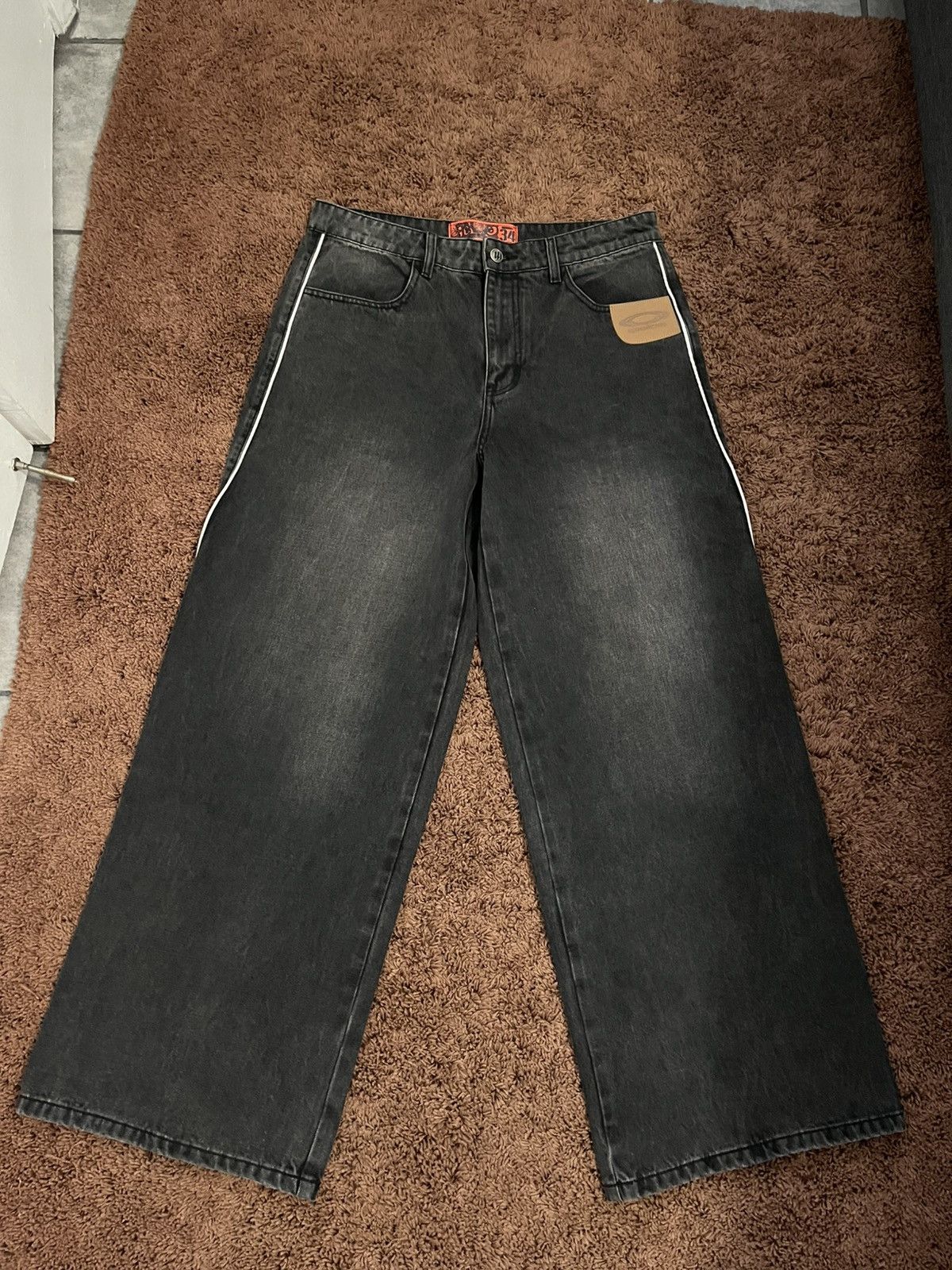 Other Cielos Los Angeles Lunar Baggy Jeans Black wide leg jeans Size US 34 / EU 50 - 1 Thumbnail