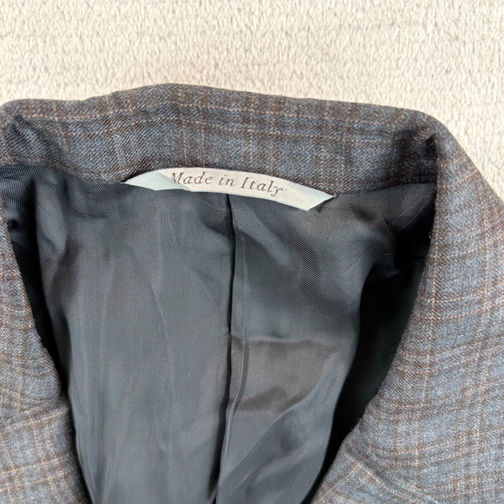Canali VINTAGE Canali 1934 Sports Coat Blazer Jacket 40 Grey Brown Plaid 100% Wool Italy CEO Size 40R - 2 Thumbnail