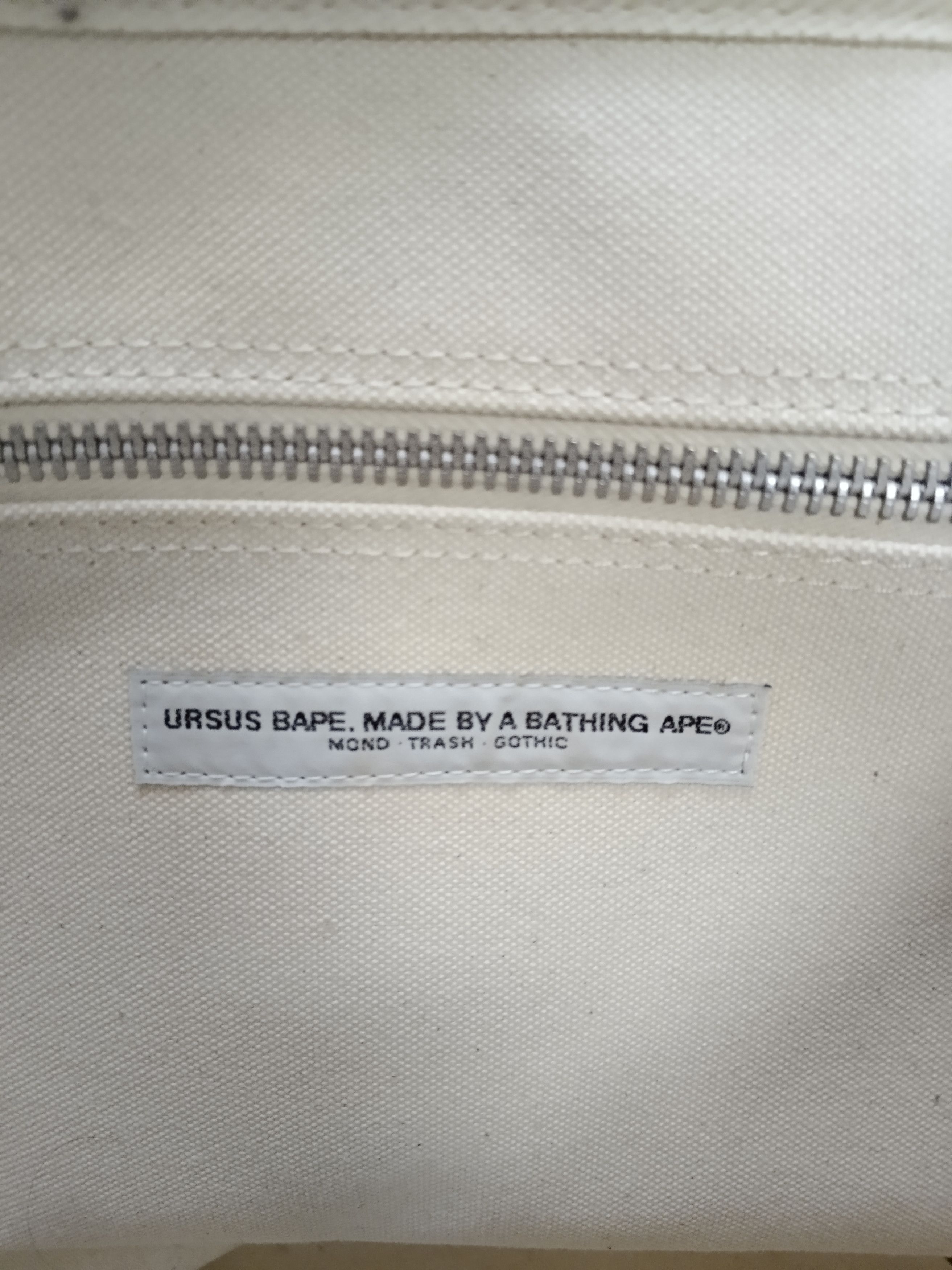 Bape RARE Ursus Bape "U.S.S" Heavy Canvas Tote Bag Size ONE SIZE - 6 Thumbnail