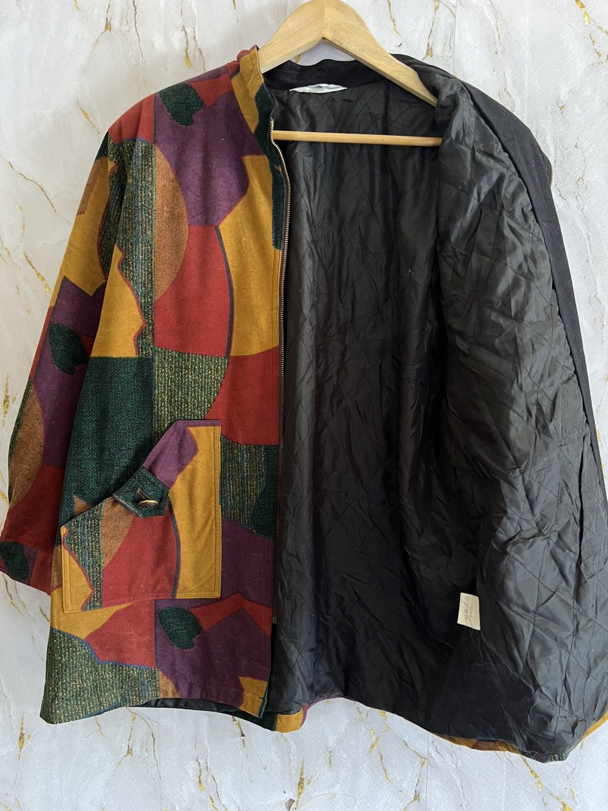 Japanese Brand Vintage 80s 90s Japanese Patchwork Abstract Jacket Size US L / EU 52-54 / 3 - 3 Thumbnail