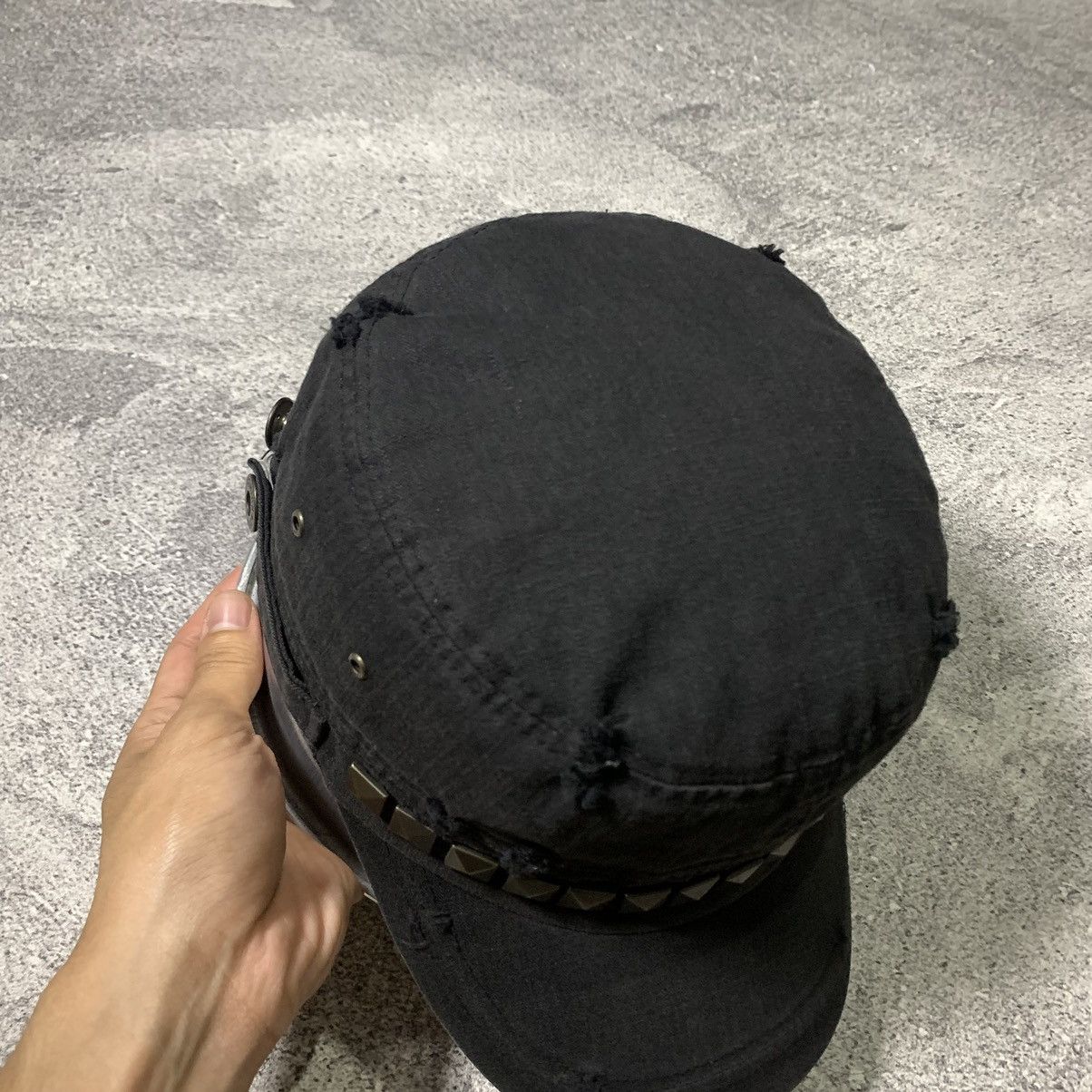If Six Was Nine Y2K MILITARY DISTRESSED STUDDED HAT Size ONE SIZE - 4 Thumbnail
