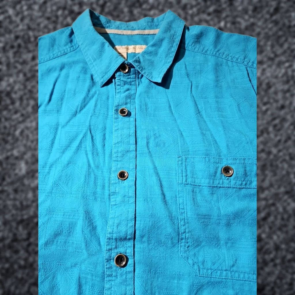 The Territory Ahead Territory Ahead Shirt Mens 2XL Blue Allover Aztec Abstract Button Preppy Shirt Size US XXL / EU 58 / 5 - 1 Thumbnail