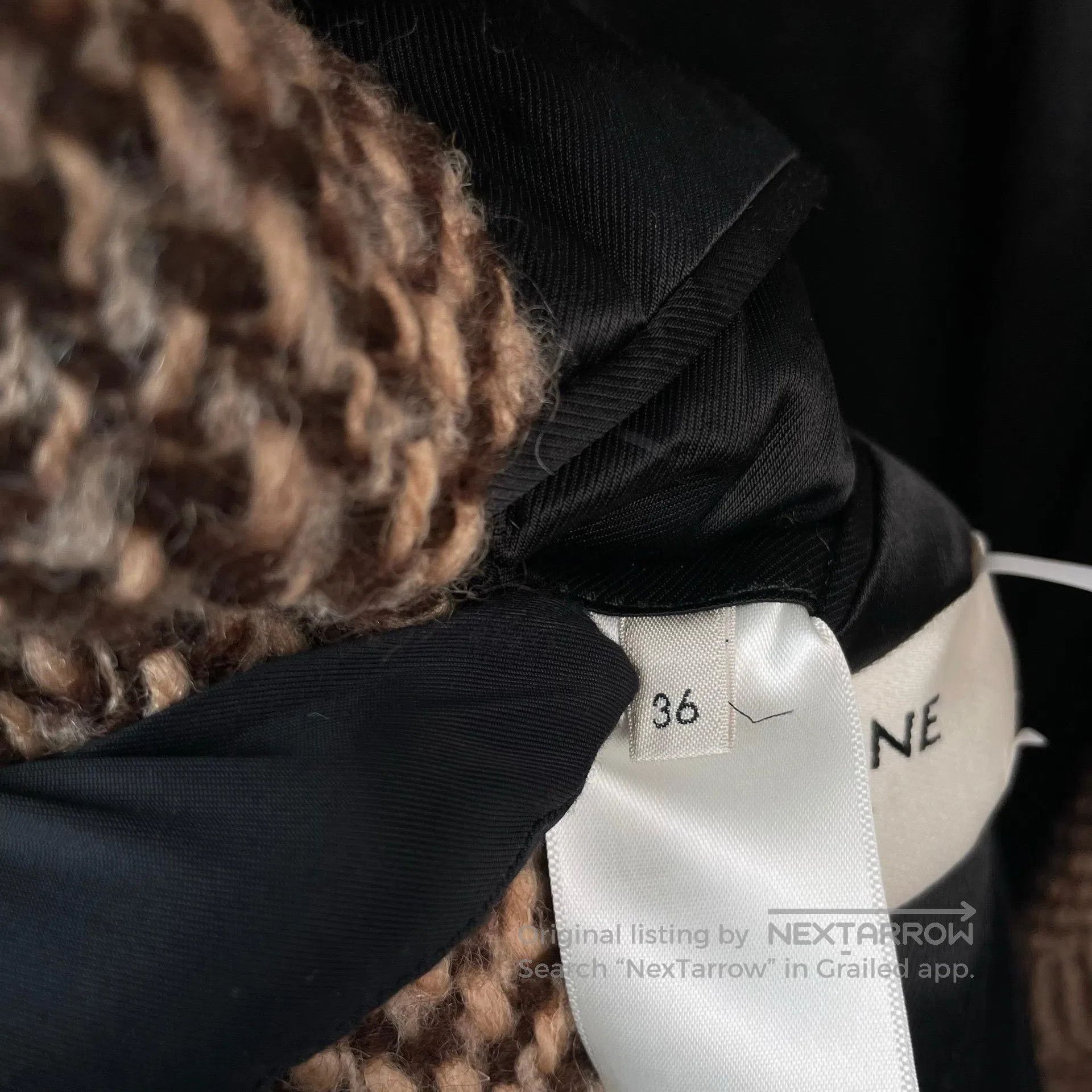 Celine CELINE Herringbone Brown Double Breasted Coat| Size XS / US 0-2 / IT 36-38 - 6 Thumbnail