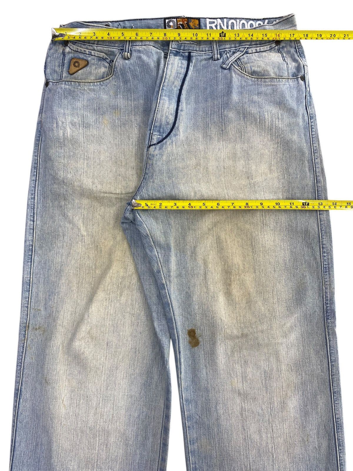 Japanese Brand Japanese Brand Light Faded Wash Style Loose Jeans Size US 34 / EU 50 - 5 Thumbnail