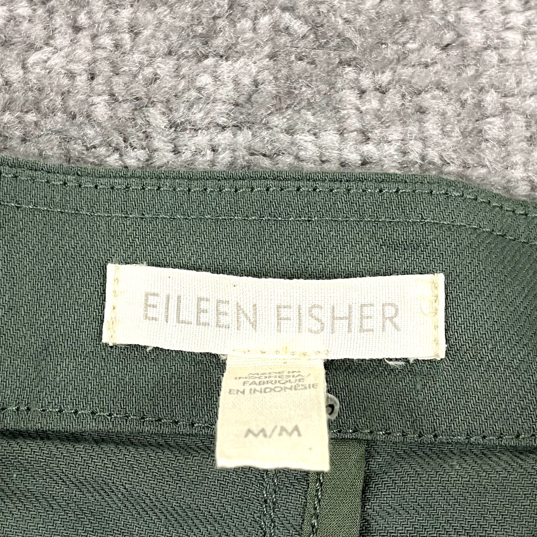 Eileen Fisher VINTAGE EILEEN FISHER Jacket Women’s Medium Green Utility Cotton Full Zip Pockets Casual Office Outdoor Size M / US 6-8 / IT 42-44 - 2 Thumbnail