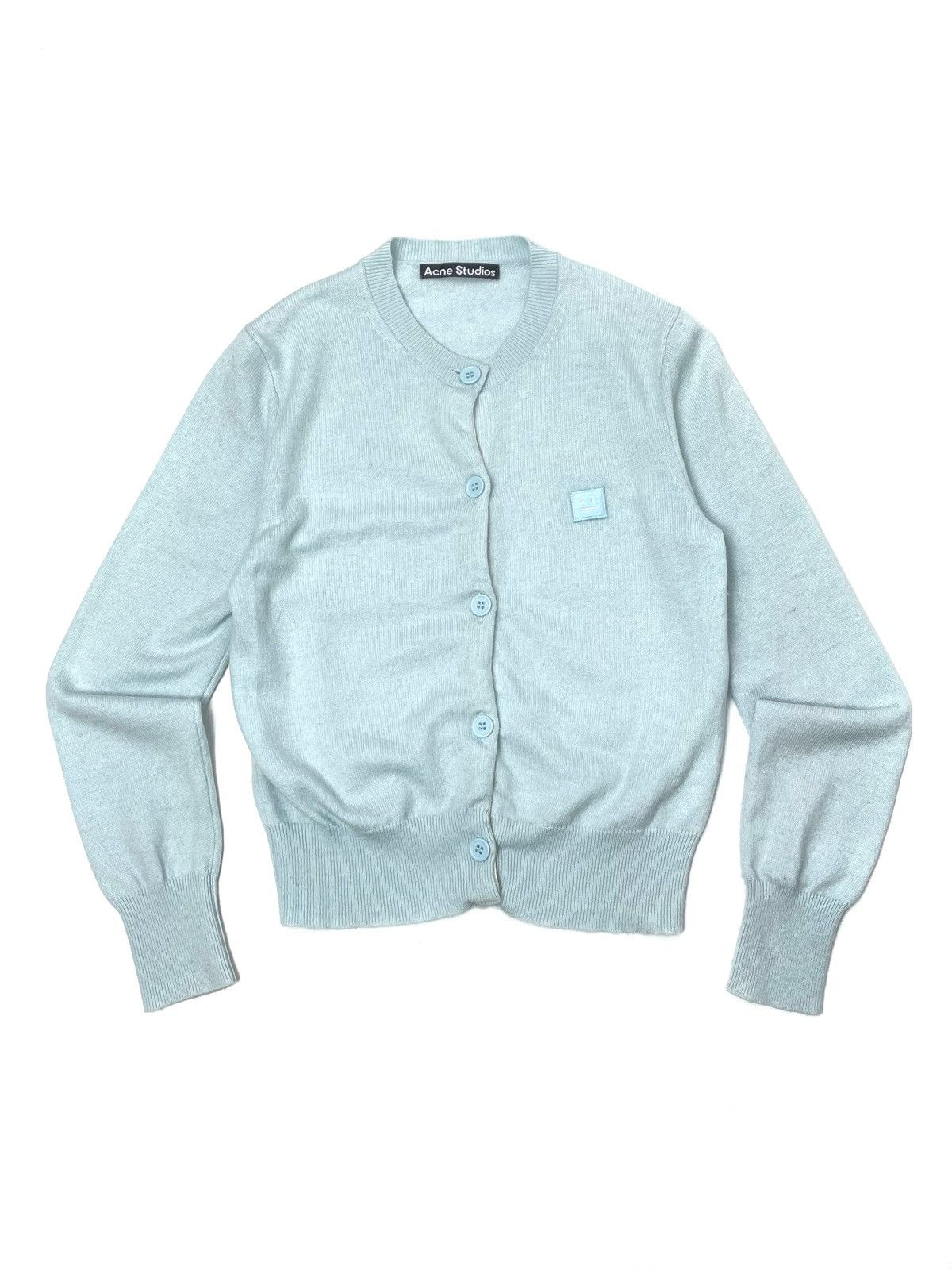 Acne Studios ACNE STUDIOS Face Logo Wool Knit Cardigan – Size S Size S / US 4 / IT 40 - 1 Thumbnail