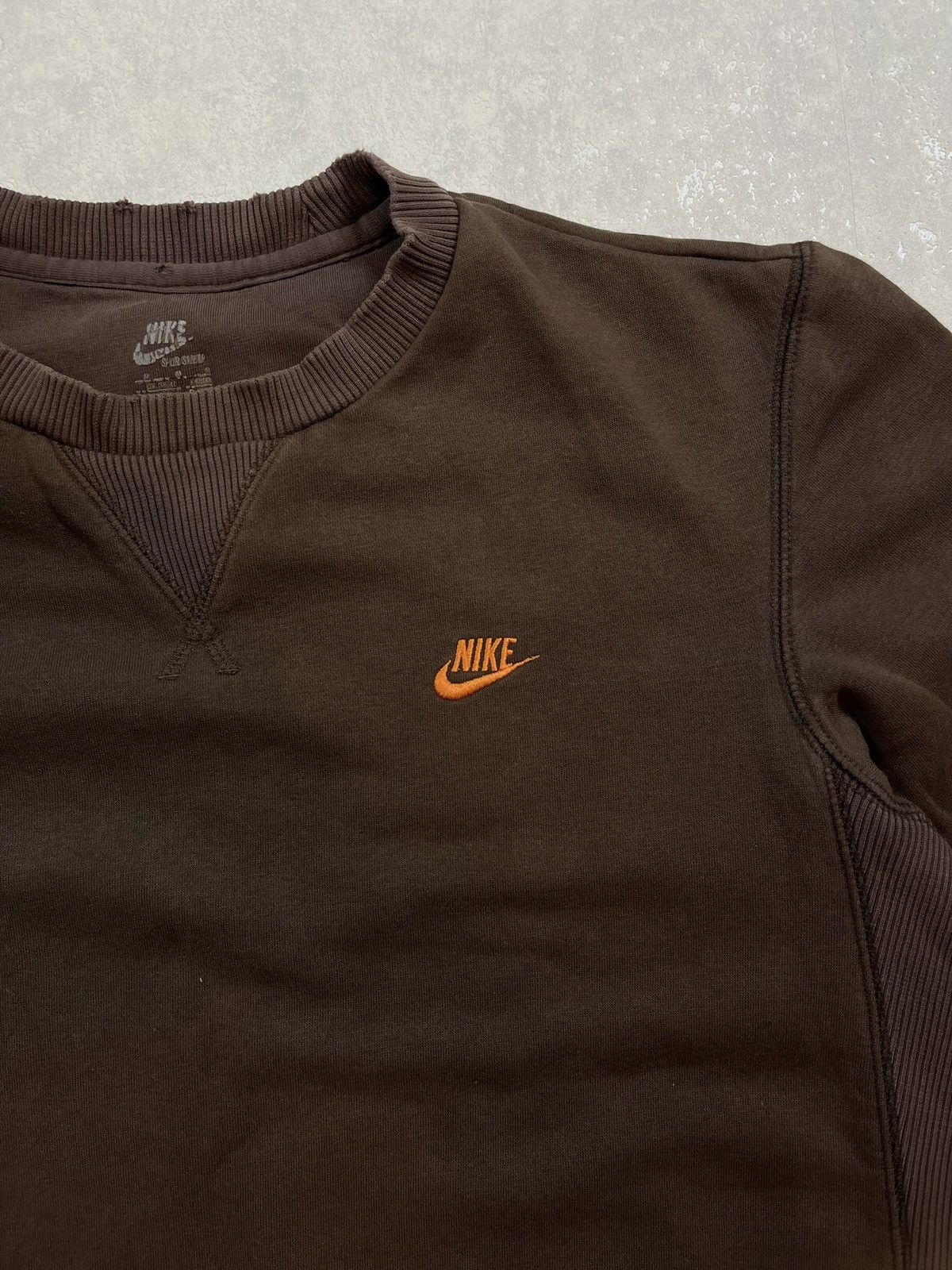 Nike × Vintage 00s Nike Retro Logo Vintage Y2K Blank Basic Sweatshirt Size US M / EU 48-50 / 2 - 2 Thumbnail