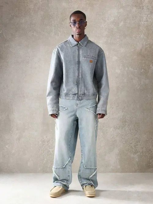 Jean Loose fit Denim Jeans Distressed Design Size US 32 / EU 48 - 4 Thumbnail