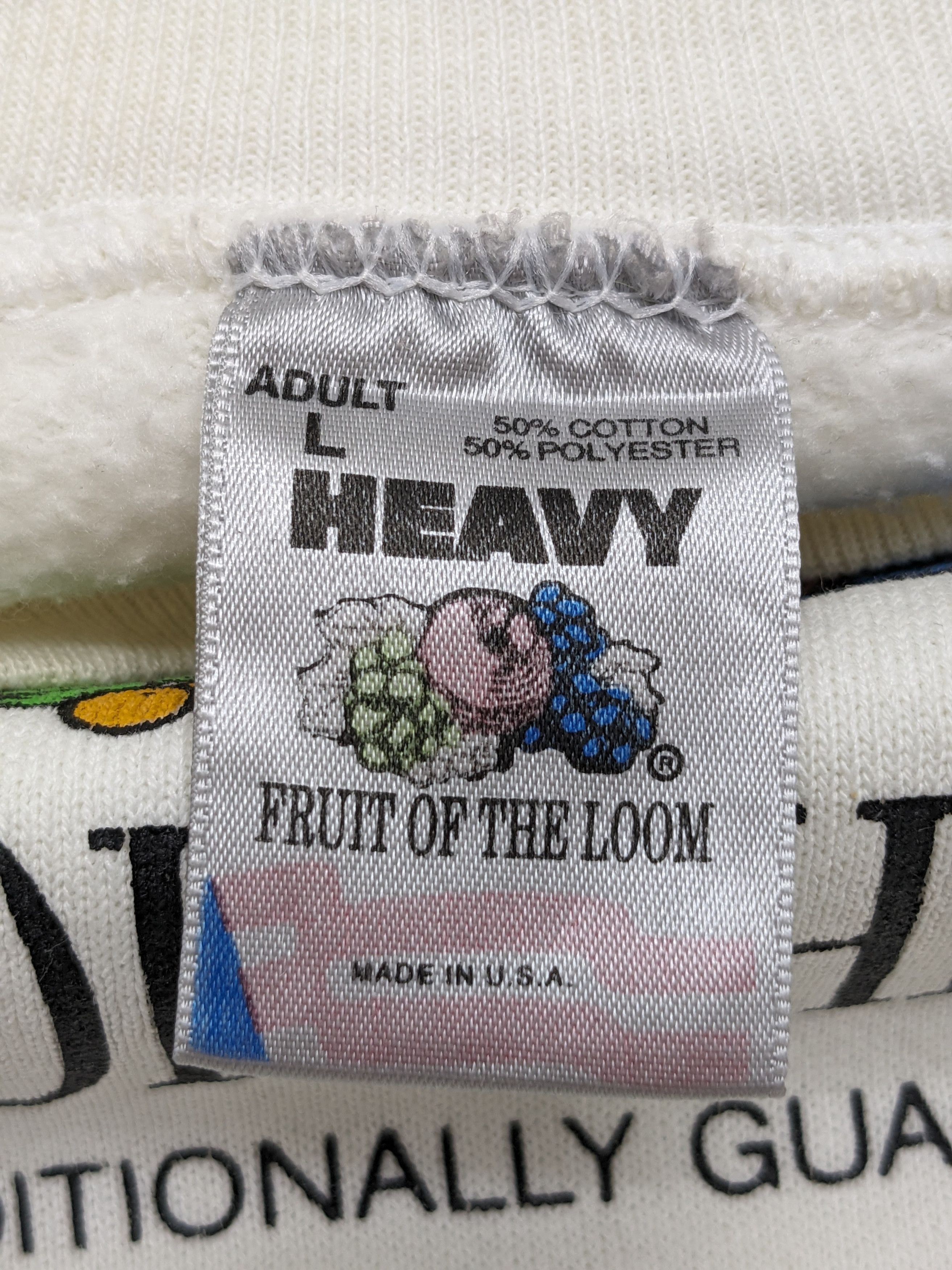 Fruit Of The Loom Vintage 90s Fruit of the Loom HEAVY Crewneck Sweatshirt Size US L / EU 52-54 / 3 - 9 Thumbnail