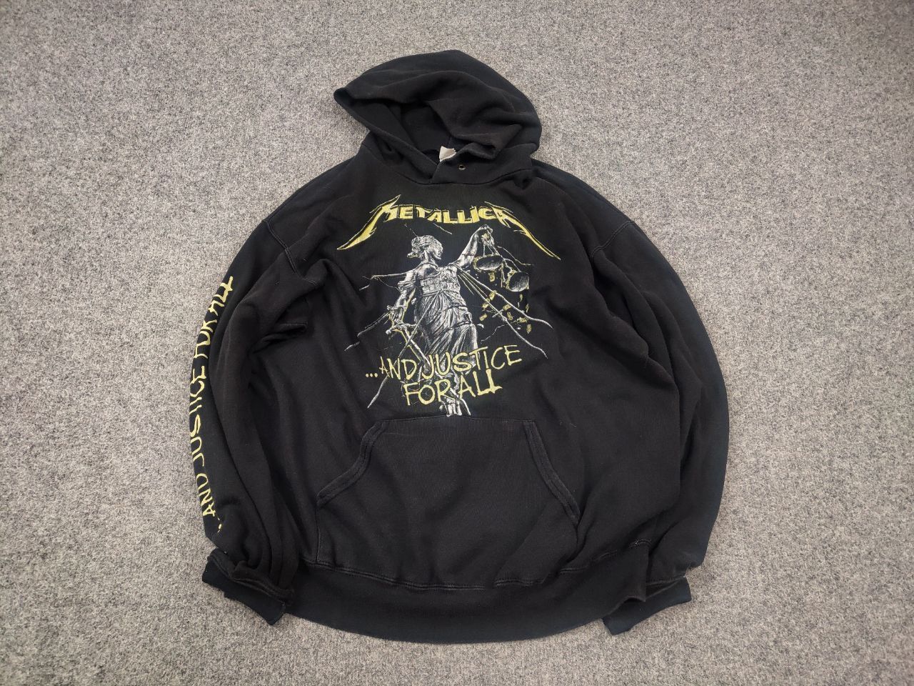 Vintage Vintage Metalicca Justice for All Black Hoodie Rock 90's Size US L / EU 52-54 / 3 - 2 Thumbnail