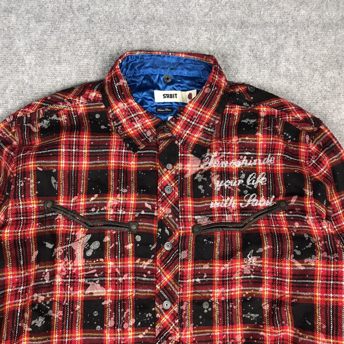 If Six Was Nine × Japanese Brand × SABIT SABIT JAPAN FLANNEL DESIGN SNAP BUTTON JACKET Size US L / EU 52-54 / 3 - 3 Thumbnail
