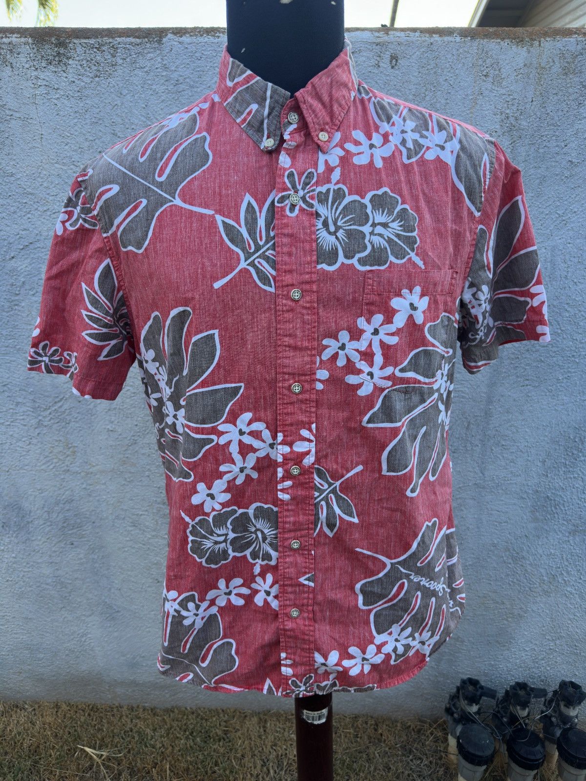Reyn Spooner PreOwned Reyn Spooner Tailored Hawaiian Red/Gray Men's M Size US M / EU 48-50 / 2 - 1 Thumbnail
