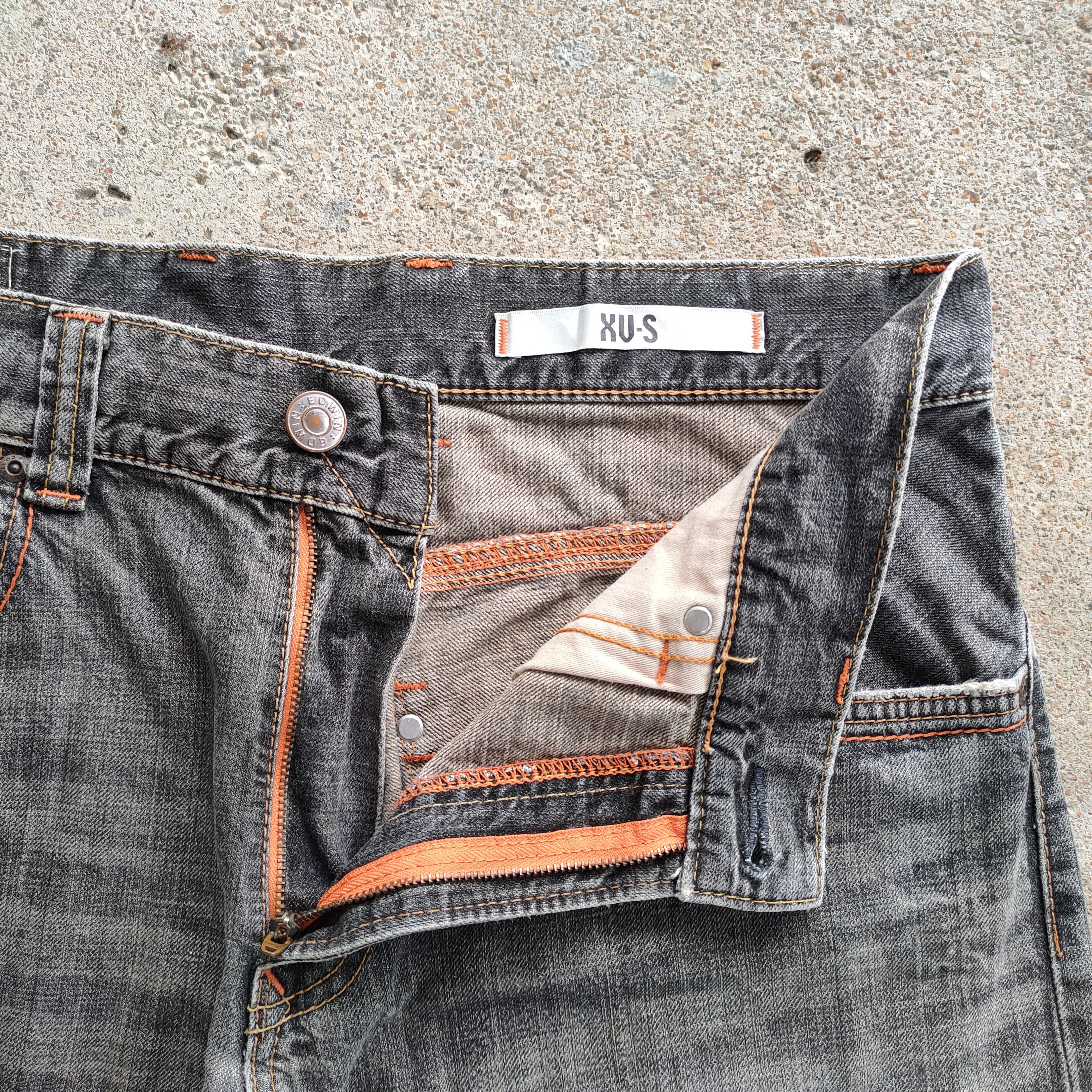 Edwin VINTAGE EDWIN 404 FADED BLACK RIPPED JEANS DENIM PANTS Size US 36 / EU 52 - 8 Thumbnail