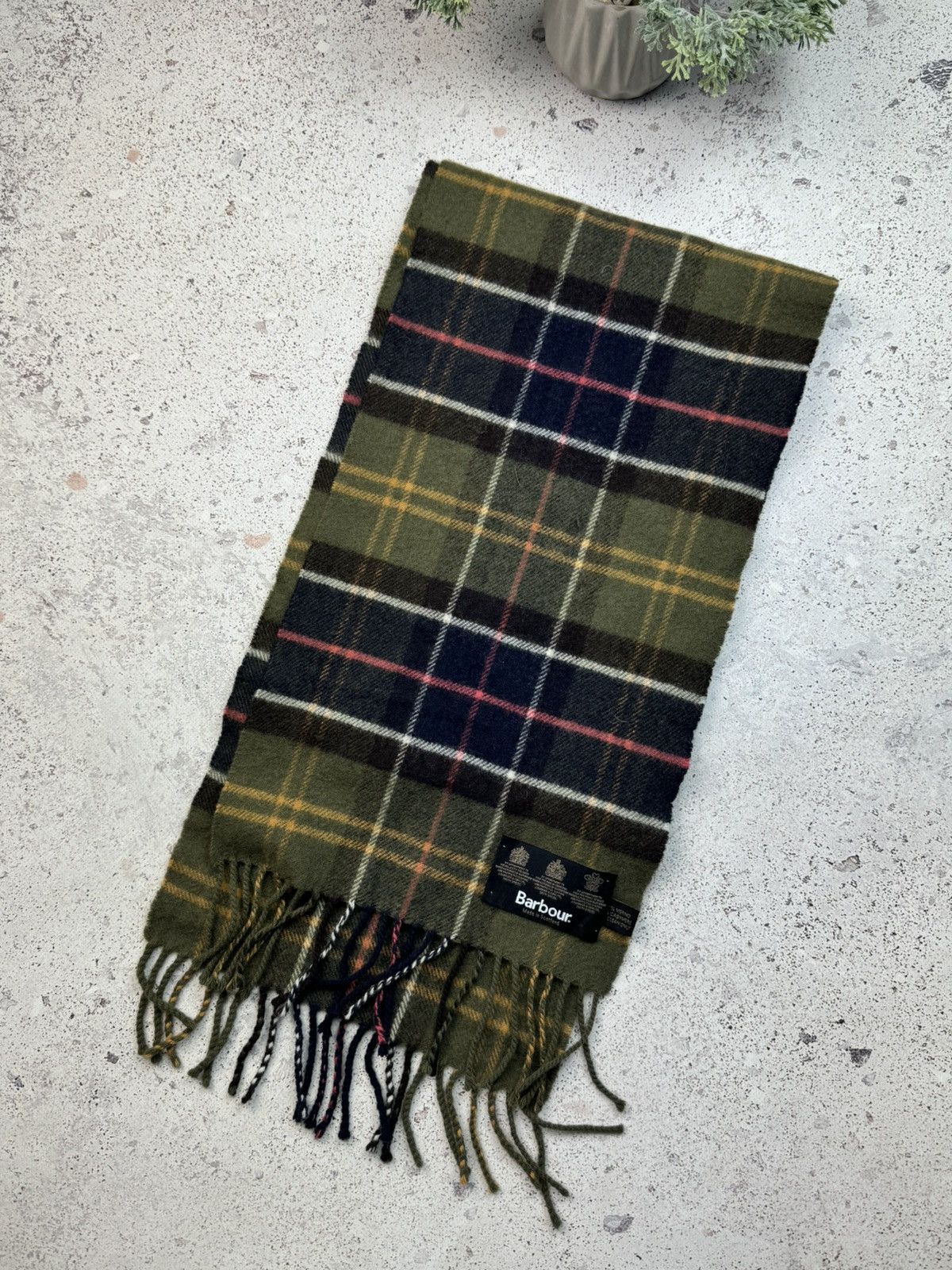 Barbour × Vintage Vintage Barbour Scarf 90s Street Wear Y2K Casual Kanye Style Size ONE SIZE - 2 Thumbnail