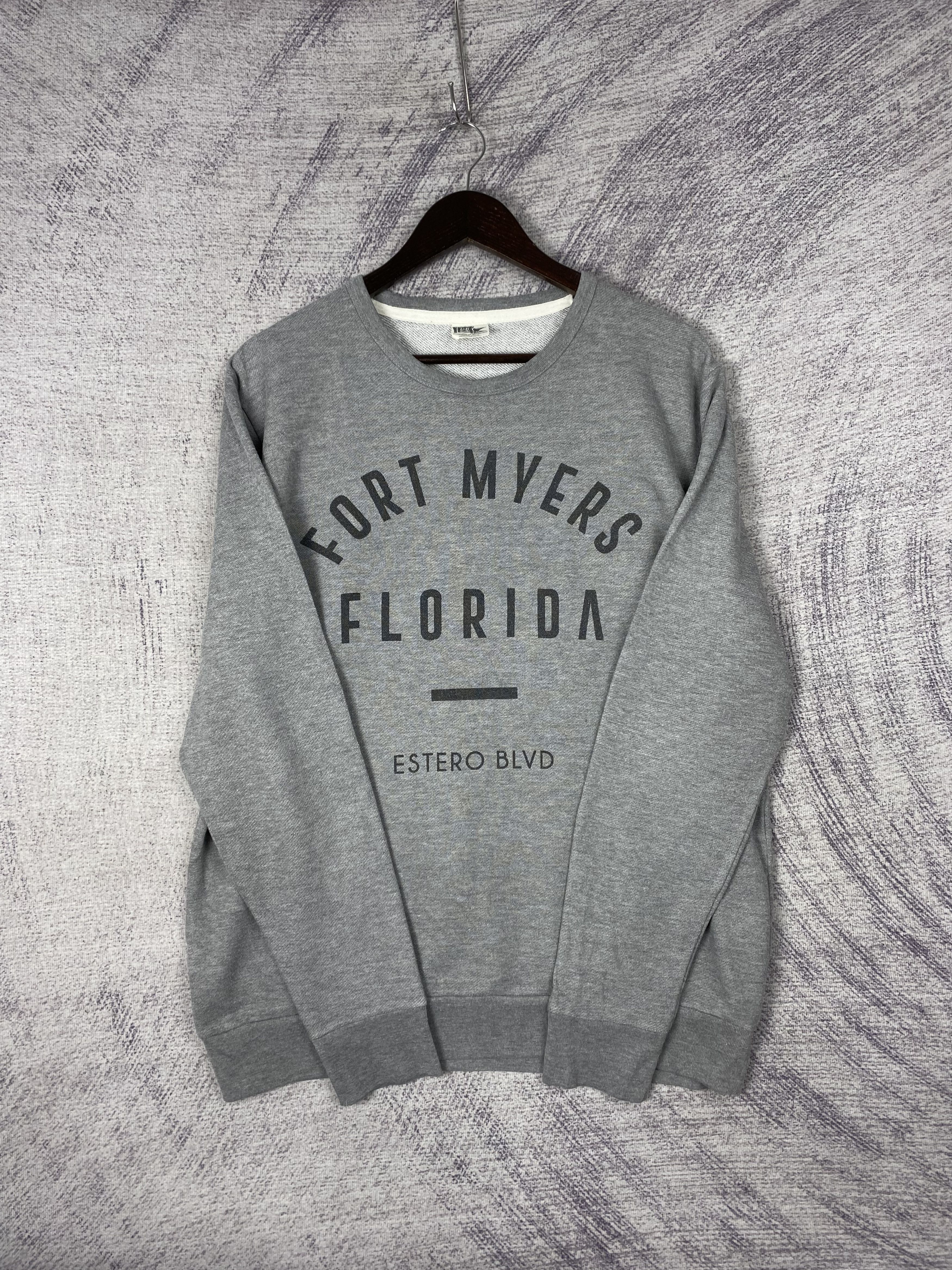 Vintage Fort Myers Florida Crewneck Long Sleeve Sweatshirts