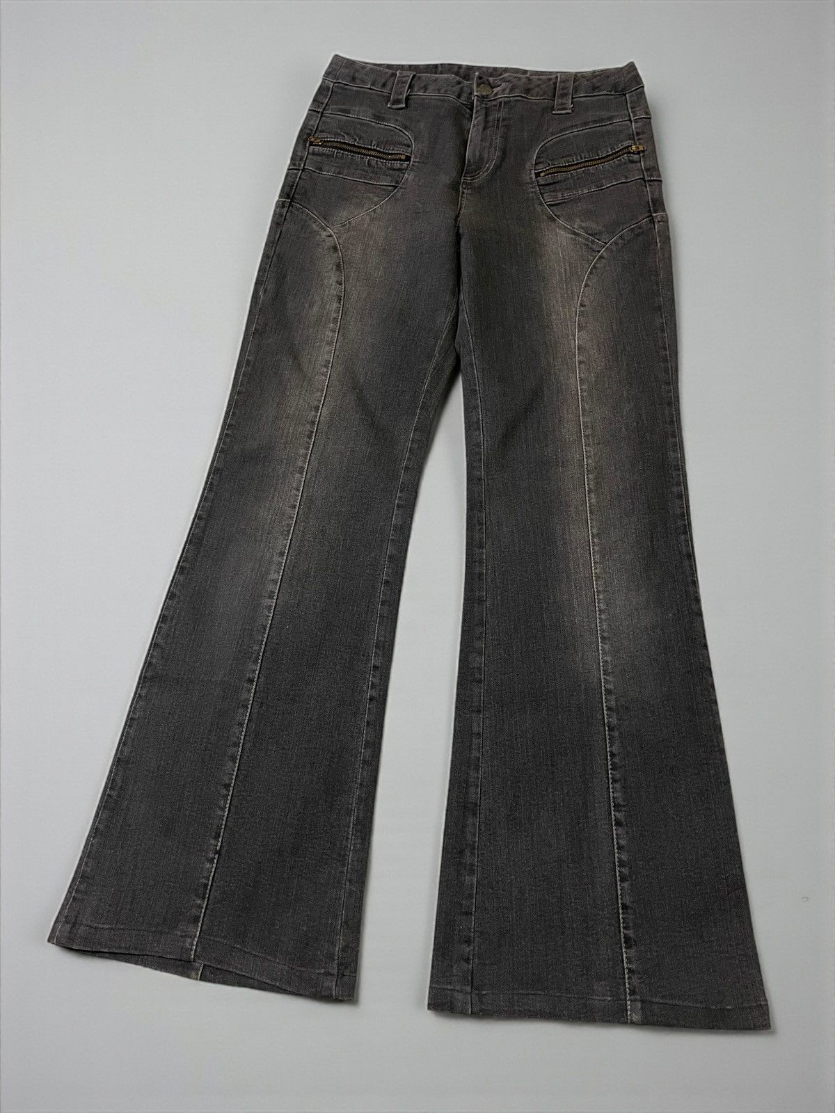 If Six Was Nine FLARED💥 Japan Nuovo Pintuck Archived Flare Jeans Size US 30 / EU 46 - 1 Thumbnail
