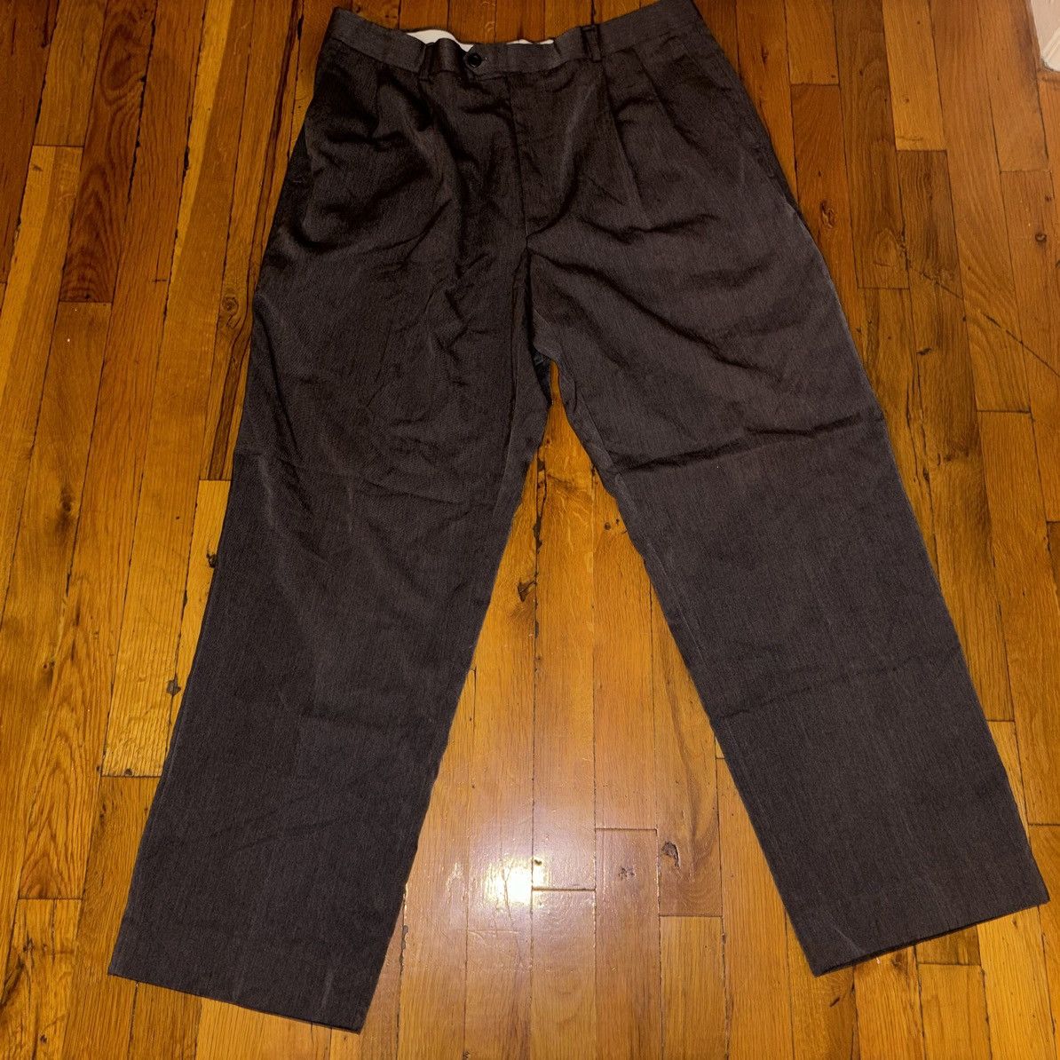 Vintage Barrington Dress Pants Size 33W x 30L Pleat Front Wool Gray Size US 36 / EU 52 - 3 Thumbnail