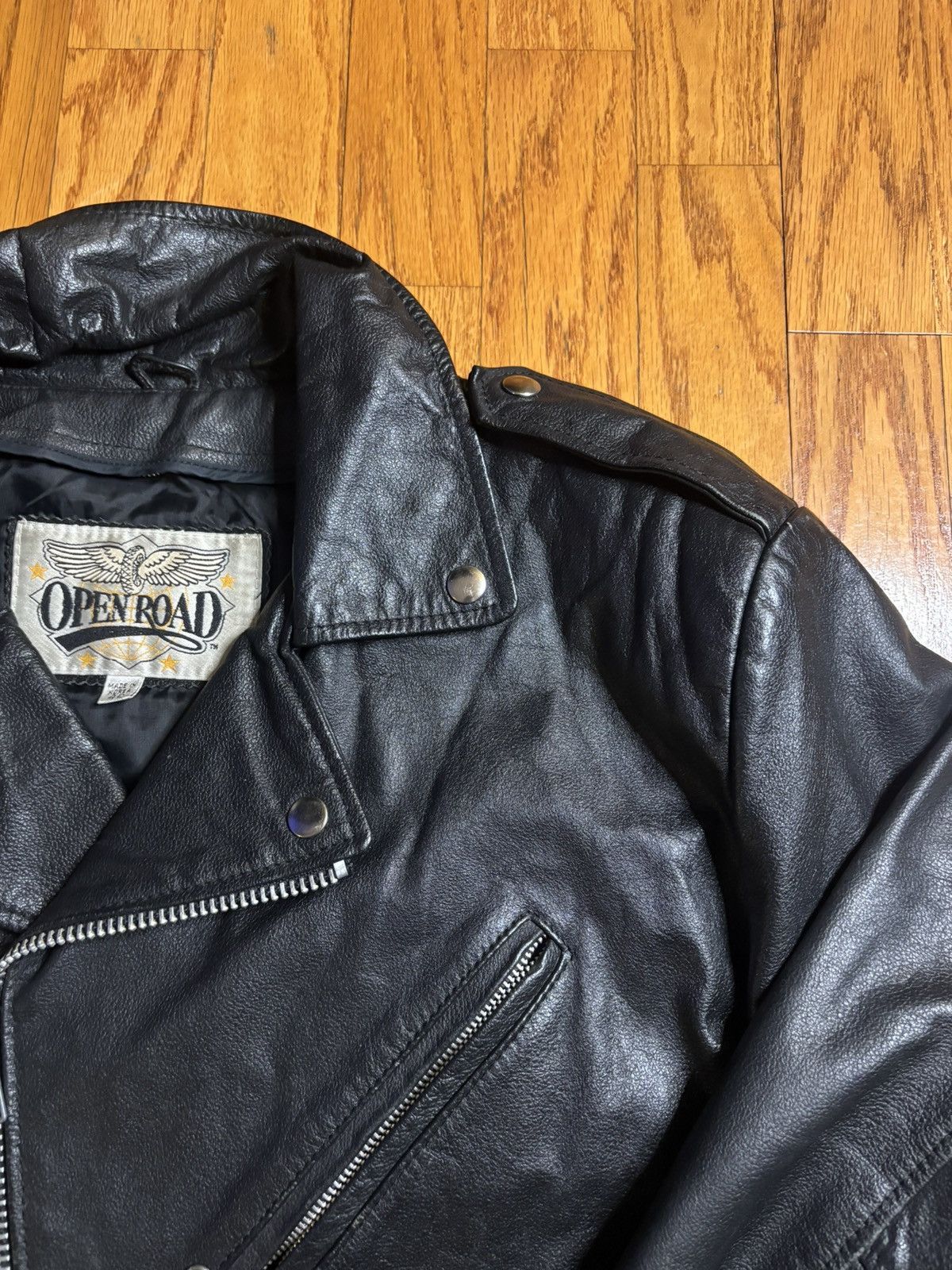 Leather Open Road Hand-Painted Leather Biker Jacket Size US M / EU 48-50 / 2 - 4 Thumbnail