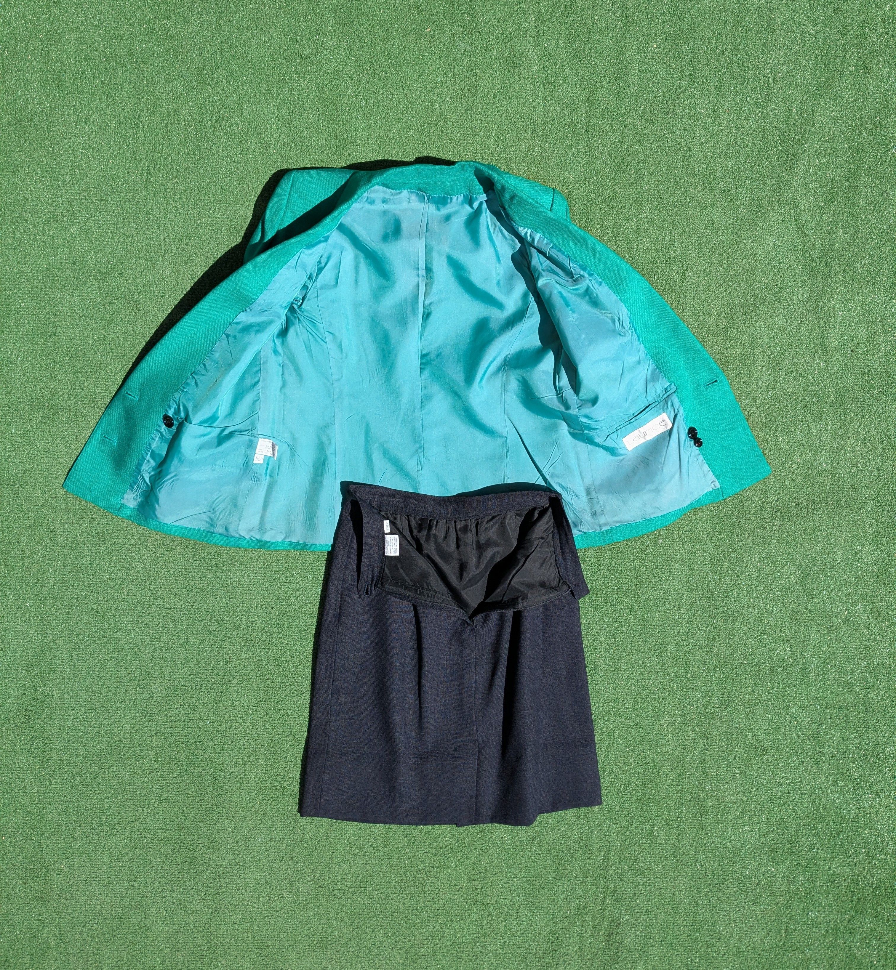 Vintage Vintage 1980s Double Breasted Jacket+Skirt 2pc Petite Outfit Size M / US 6-8 / IT 42-44 - 5 Thumbnail