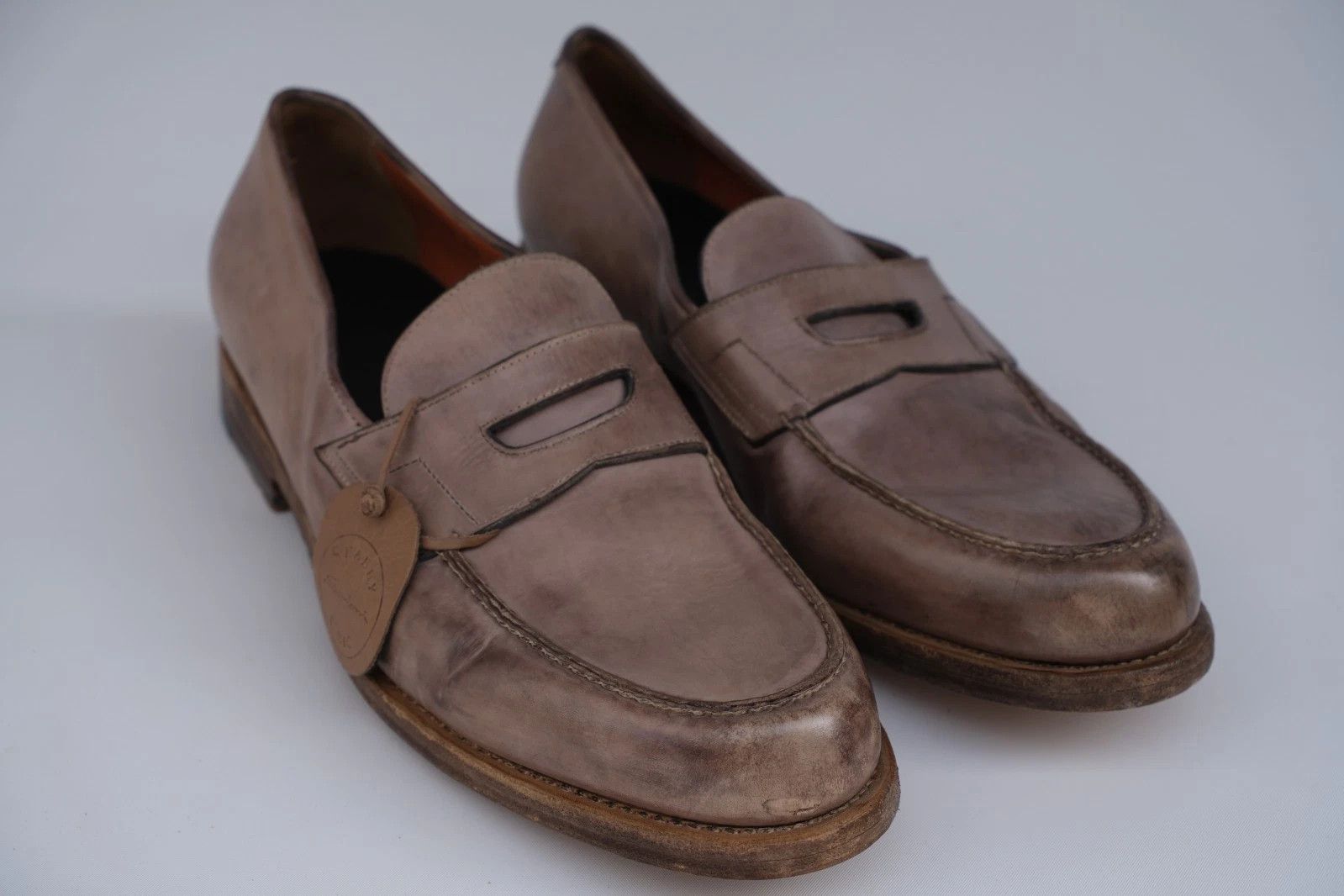 Santoni NEW Santoni Leather Loafers Shoes Brown EU 44 UK 10 US 11 Size US 11 / EU 44 - 2 Thumbnail