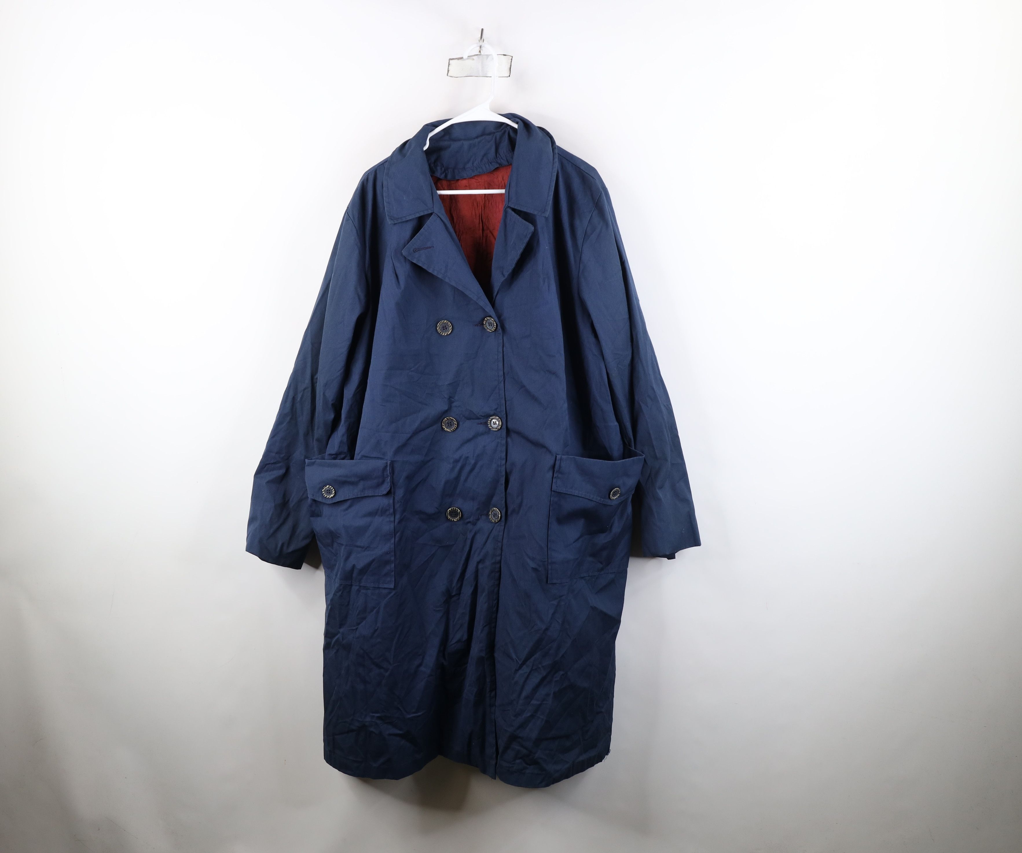 Vintage Vintage 50s 60s Streetwear Gabardine Trench Coat Rain Jacket Size 3XL / US 20-22 - 1 Thumbnail