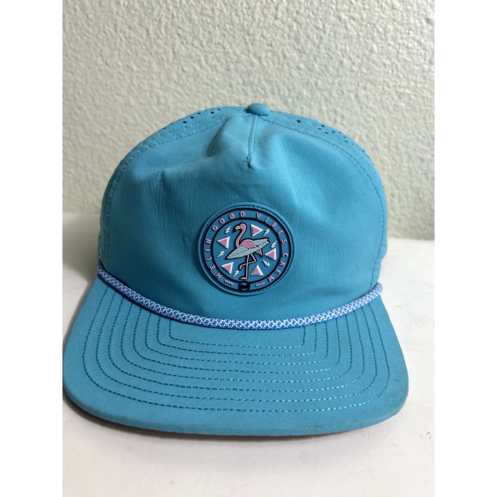 melin Melin Coronado Splash Hydro Neon Collection Blue Snapback Hat Mens 58cm Adjustable Breathable Moisture Wicking Colorful Cap Snapback? Size ONE SIZE - 2 Thumbnail