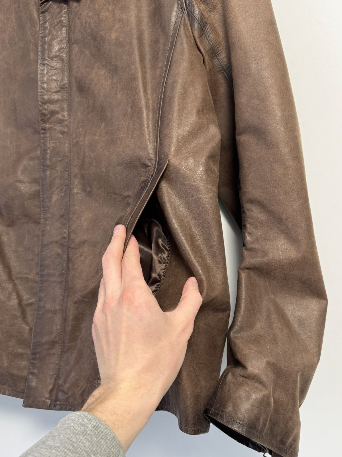 Other LUTIAN VENEZIA Leather Blazer Classic Lamb Nappa Brown Size US L / EU 52-54 / 3 - 9 Thumbnail
