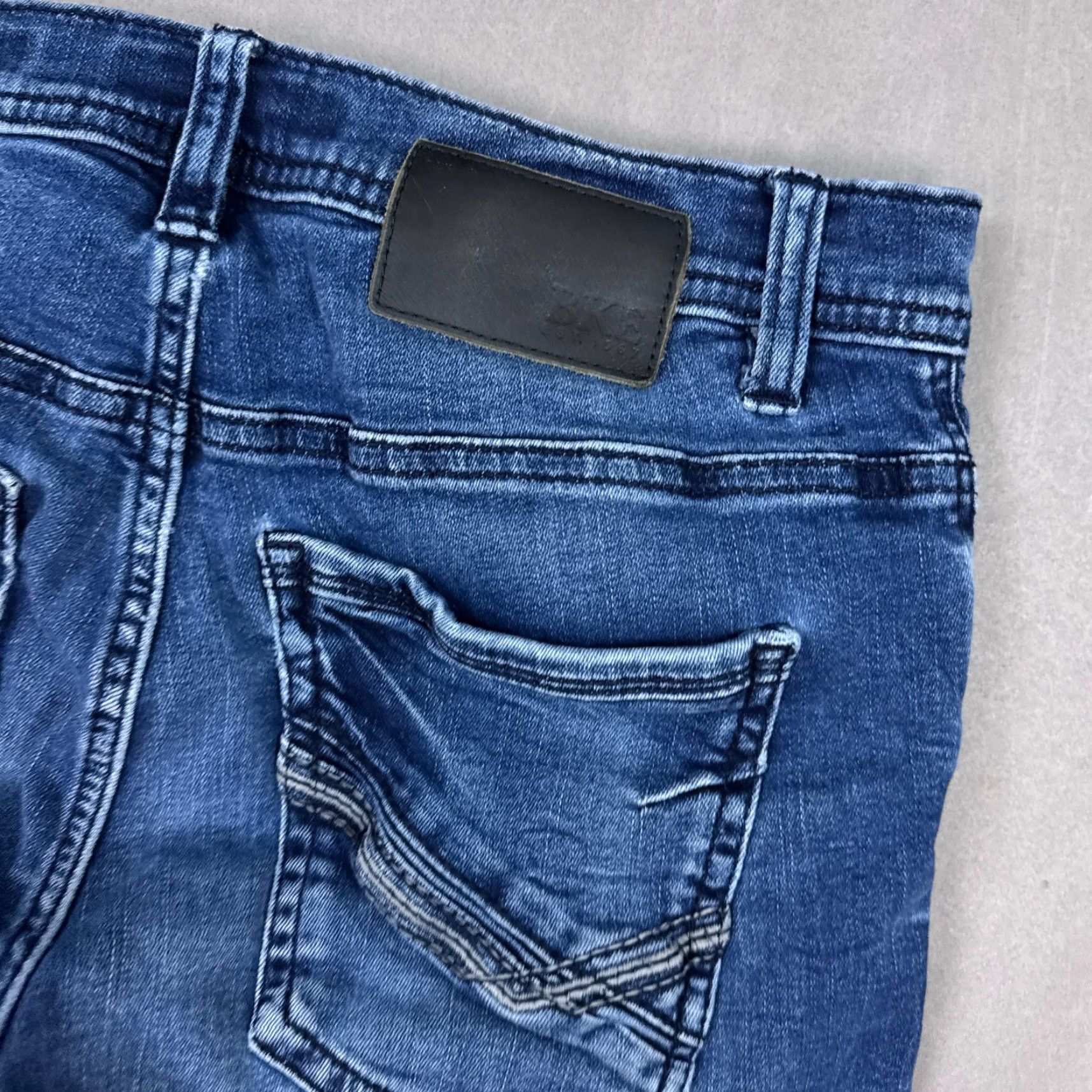 Vintage Buckle BKE Jeans Men 30x28 Blue Alec Denim Pant Faded Stretch Washout Pants Jeans Regular Size US 32 / EU 48 - 6 Thumbnail