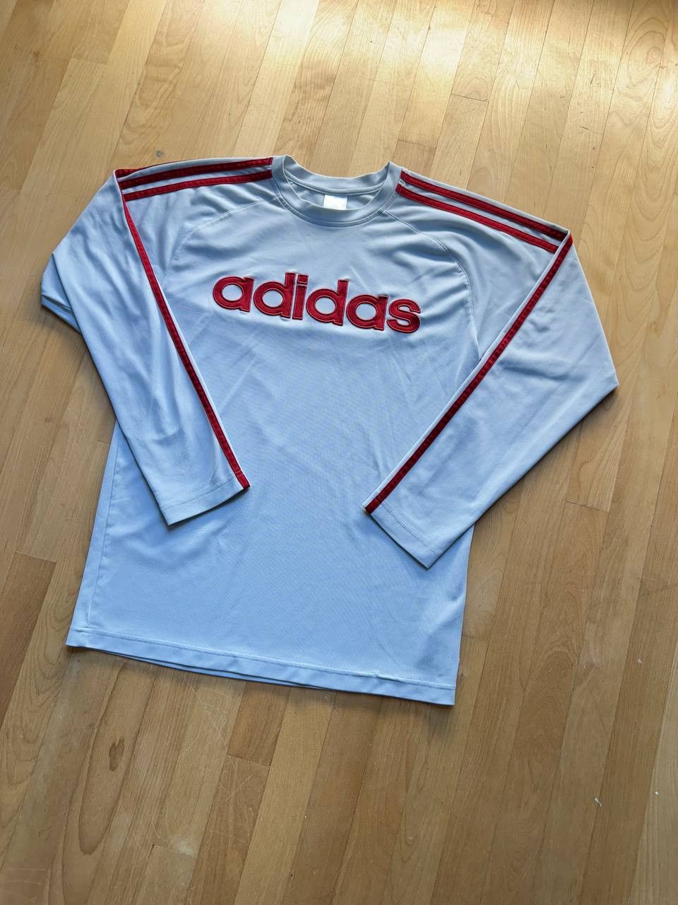 Adidas × Vintage Vintage Adidas Mens Spell Out Center Logo Long Sleeve Size US M / EU 48-50 / 2 - 2 Thumbnail