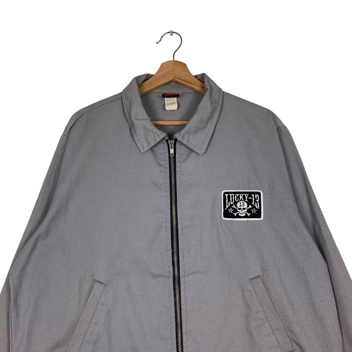 Vintage LUCKY 13 Crossbones Skull Logo Jacket #1269-C57 Size US M / EU 48-50 / 2 - 4 Thumbnail