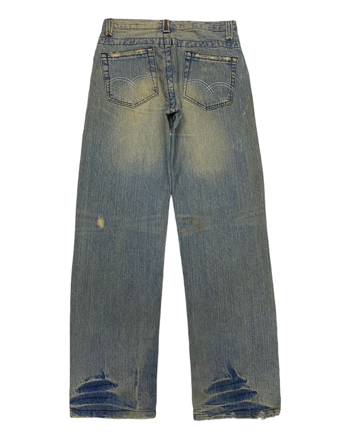 Helmut Lang BAGGY JEANS SIX-STAR EXCLUSIVE DESIGN DISTRESS DENIM JEANS Size US 30 / EU 46 - 2 Thumbnail