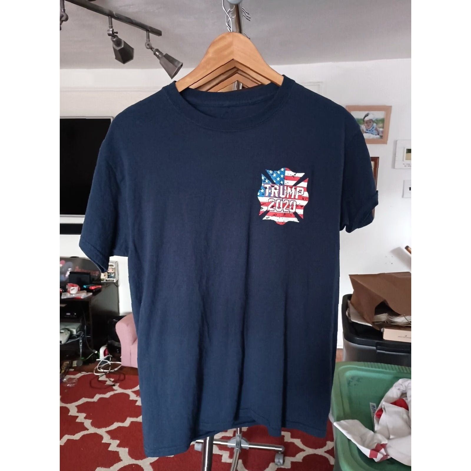 Vintage VINTAGE Maga Trump 2020 T-shirt Firefighters for Trump Shirt Men M Blue Size US M / EU 48-50 / 2 - 2 Thumbnail