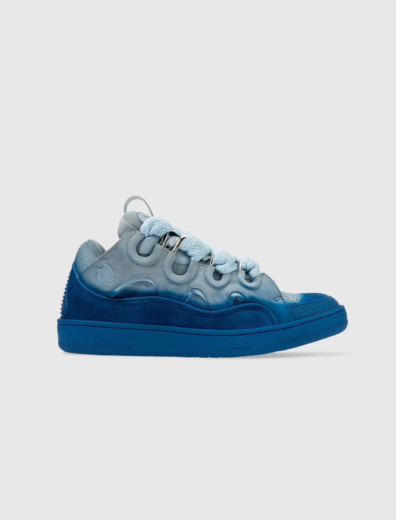 Lanvin oc11z0325 Curb Low-Top Sneakers in Blue Size US 7 / EU 40 - 1 Thumbnail