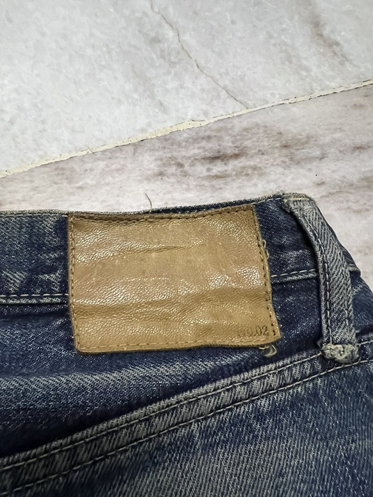 If Six Was Nine × Japanese Brand × Spellbound 💥90’s💥Vintage Spellbound Distress Selvedge Mud Wash Jeans Size US 31 - 22 Thumbnail